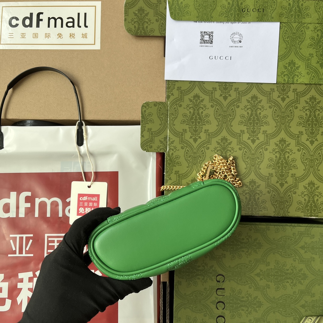 Gucci Quilted Gucci Mini Handbag Green For Women. Women-s Bags 6.3in/16cm Gucci 723770 UM8IG 3219 - Soul Replicas
