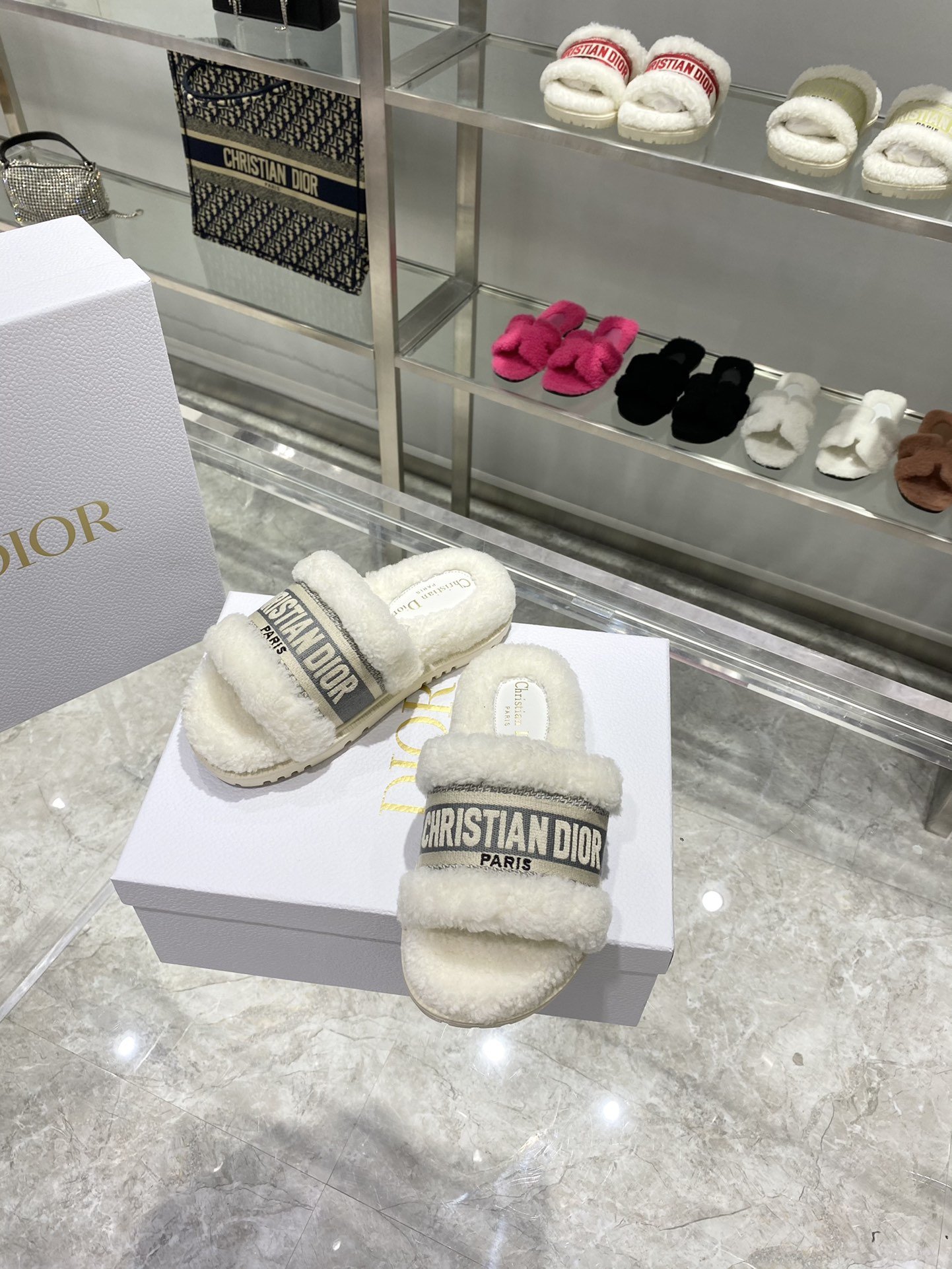 Dior Chez Moi Slide White - Soul Replicas