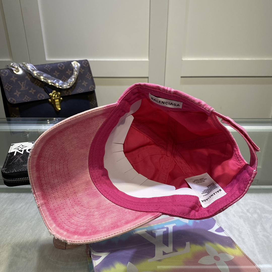 Balenciaga Logo Front Cap In Pink - Soul Replicas