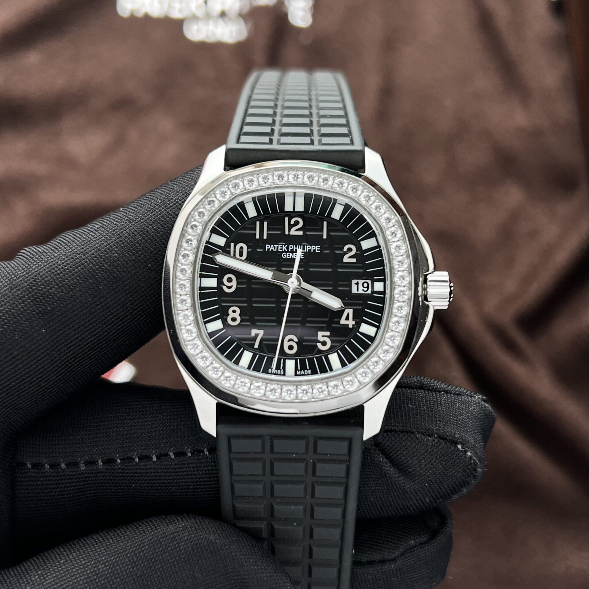 Patek Philippe Clone Watch Aquanaut 5067 Black Dial Rubber Strap PPF Factory 35.6mm - Soul Replicas