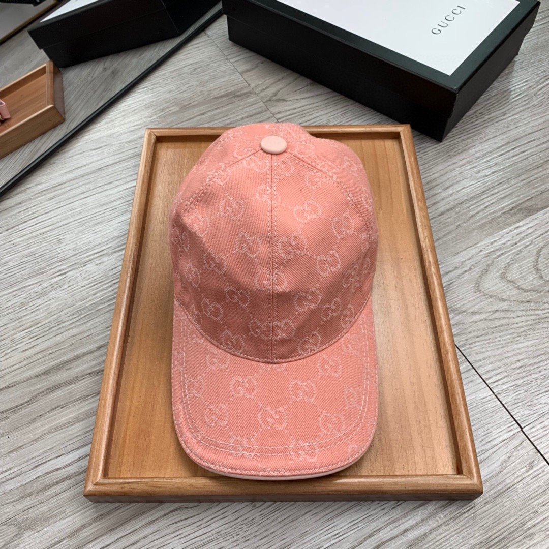 Gucci Canvas Baseball Cap Pink - Soul Replicas