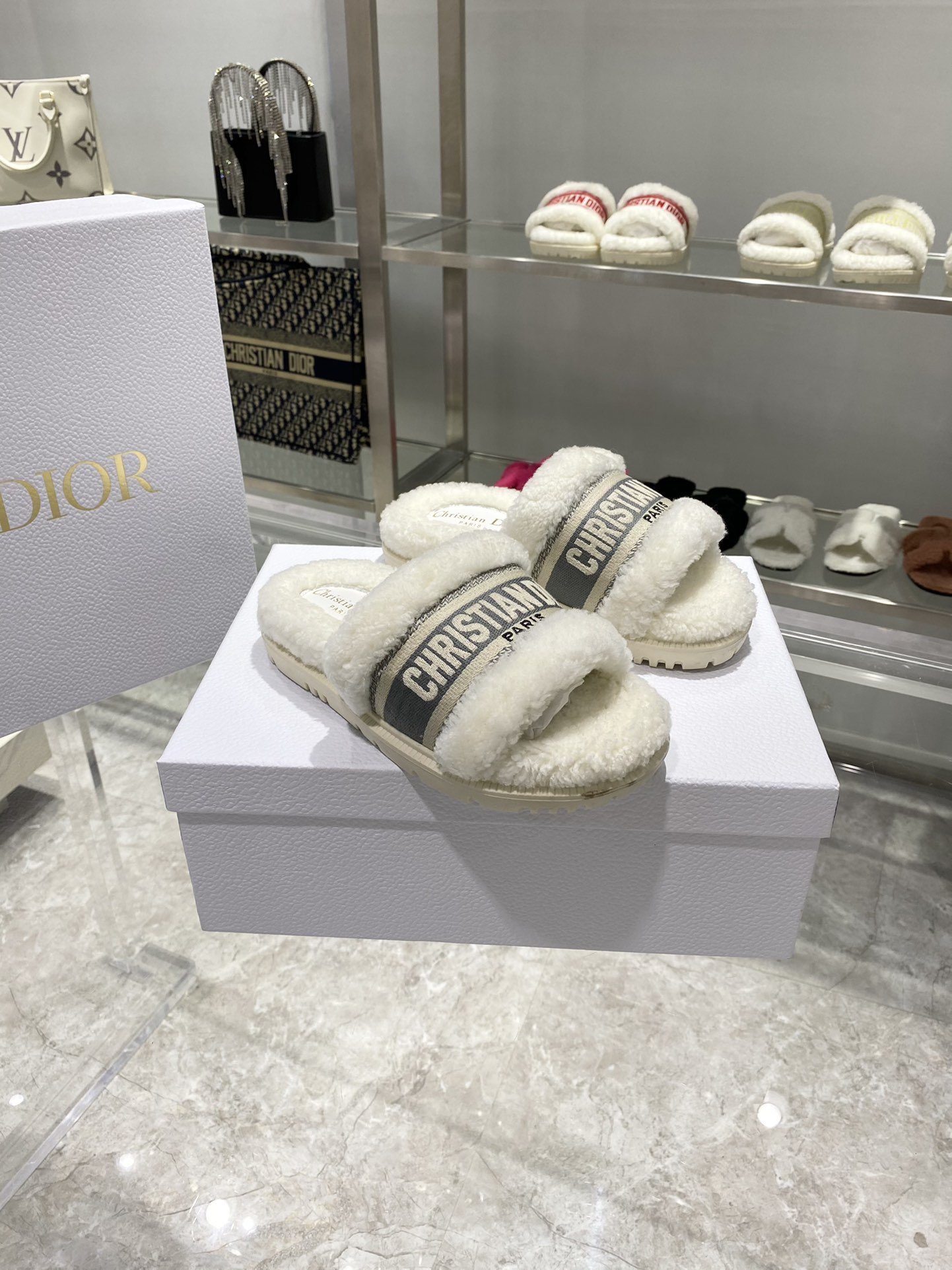 Dior Chez Moi Slide White - Soul Replicas