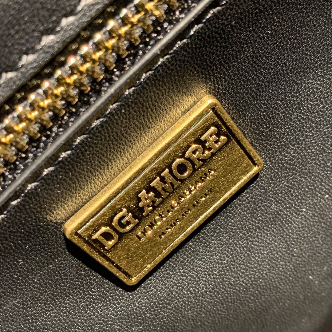 Dolce & Gabbana Medium DG Bag In Printed Solid Pattern Gold For Women 9in/23cm DG - Soul Replicas