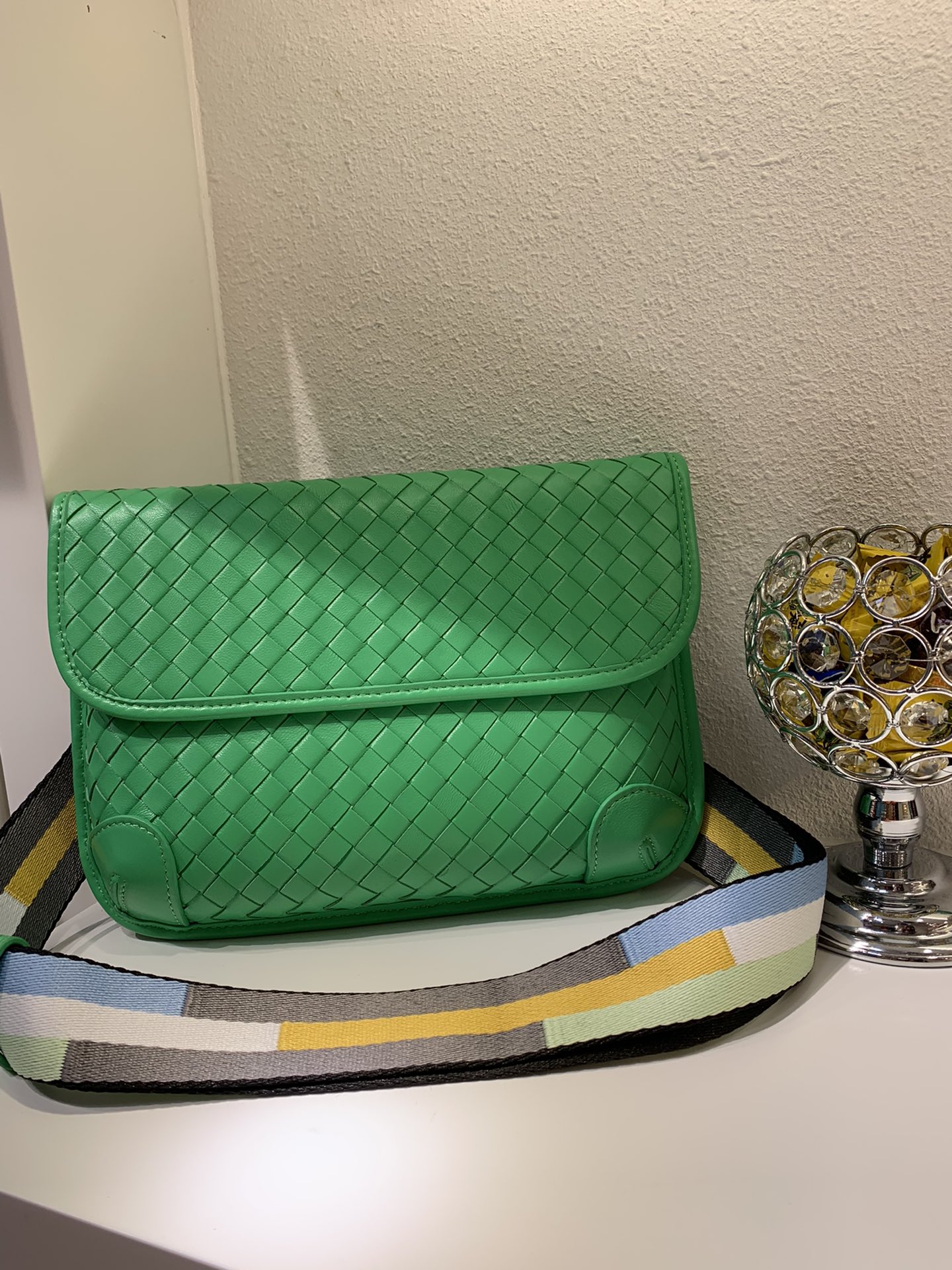 Bottega Veneta Functional Chest Bag Green. For Women. Women-s Bags 10.2in/26cm - Soul Replicas