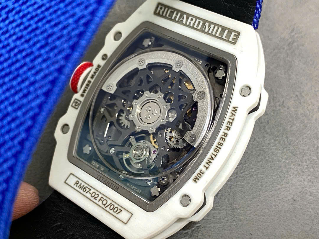 Richard Mille RM67-02 Refined Case White Carbon Super Light 37 Grams 38.7×47.52mm - Soul Replicas