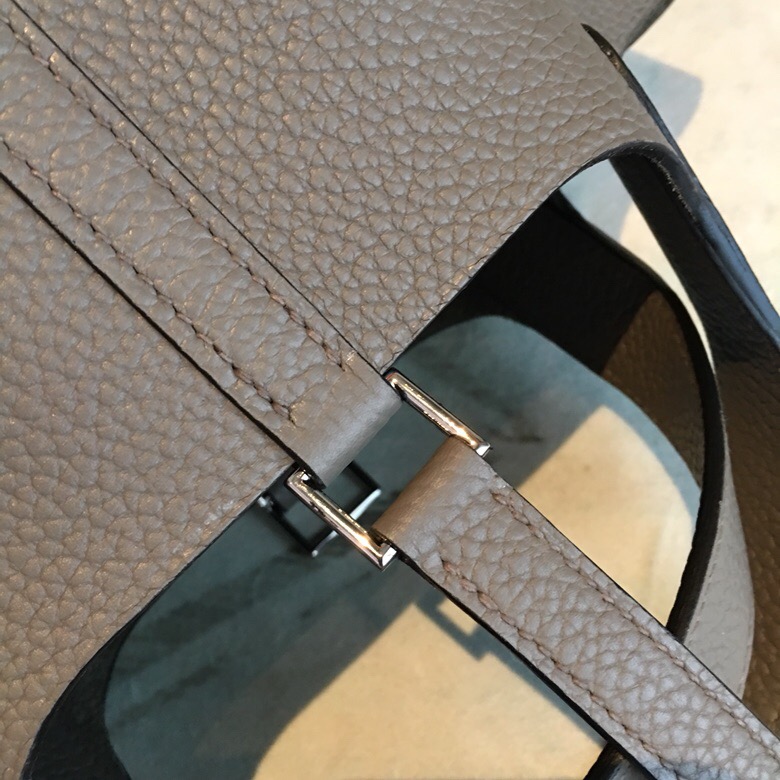 Hermes Picotin Lock 18 Grey Clemence Palladium Hardware For Women 7.5in/19cm - Soul Replicas