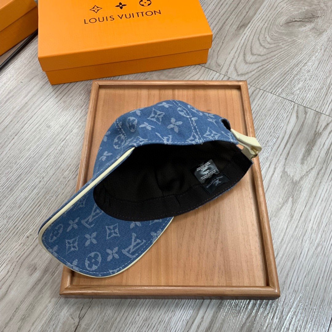 Louis Vuitton Monogram Jacquard Denim Cap Denim LV Cap - Soul Replicas