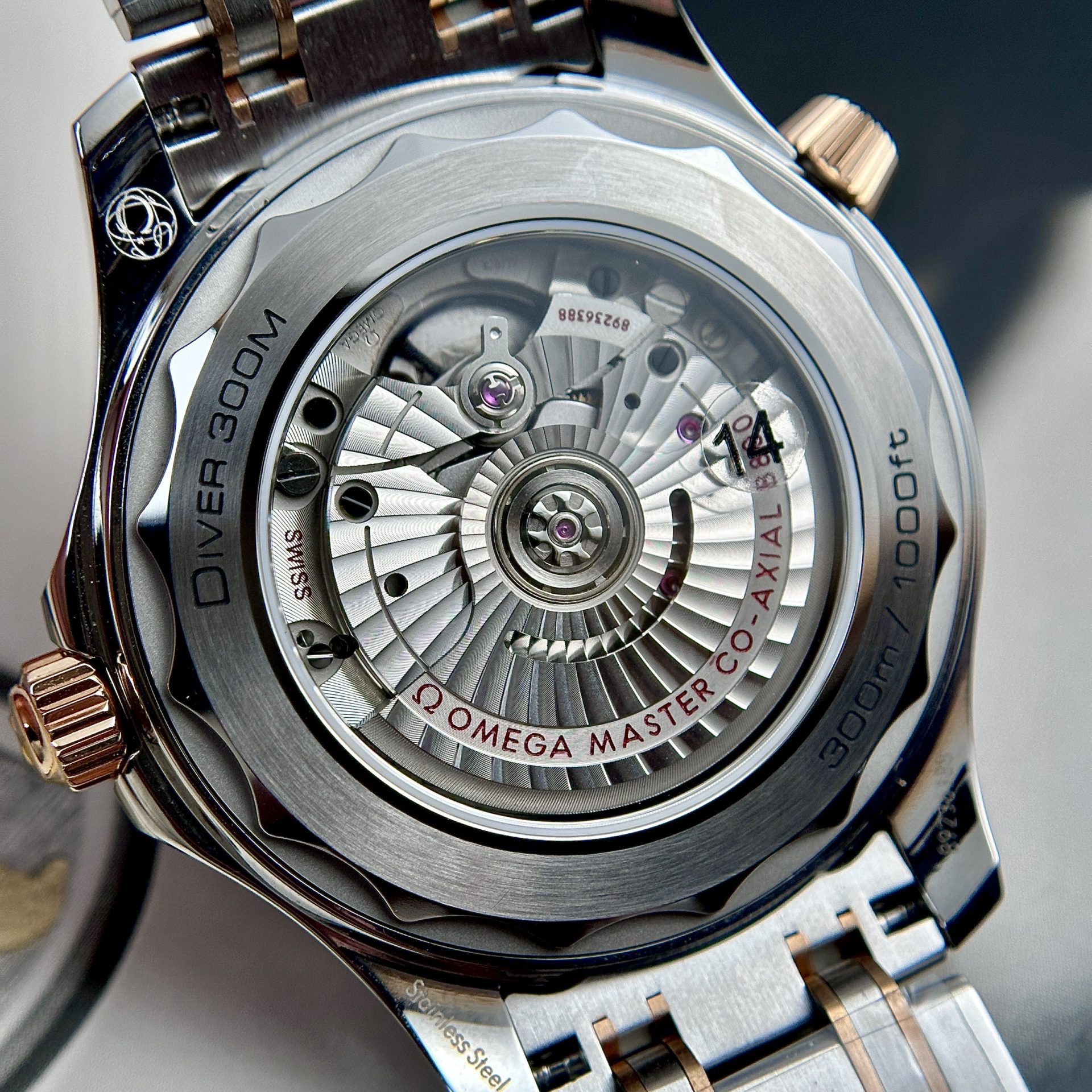 Omega Replica Watch Seamaster Demi Rose Gold Dial Blue VS Factory 42mm - Soul Replicas