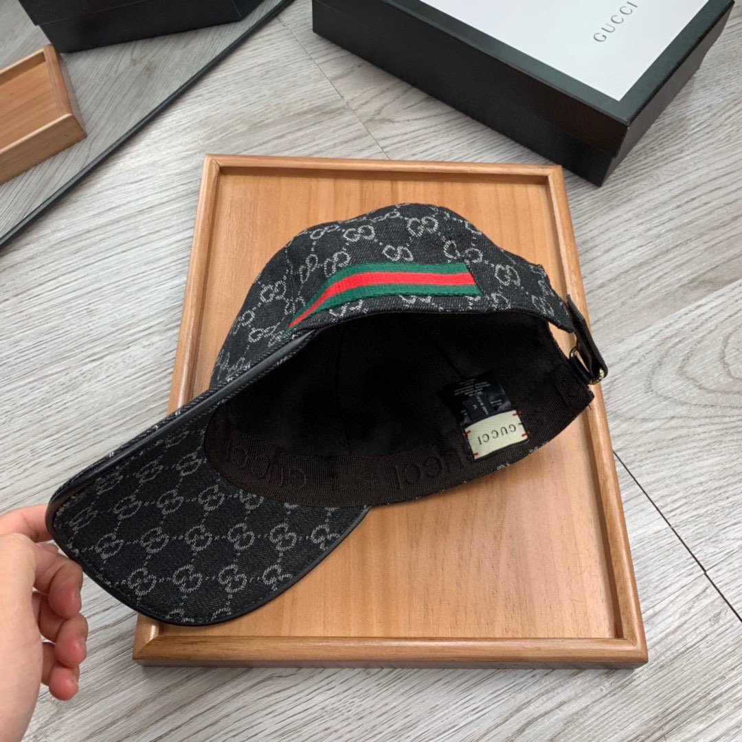 Gucci Canvas Baseball Cap Black - Soul Replicas