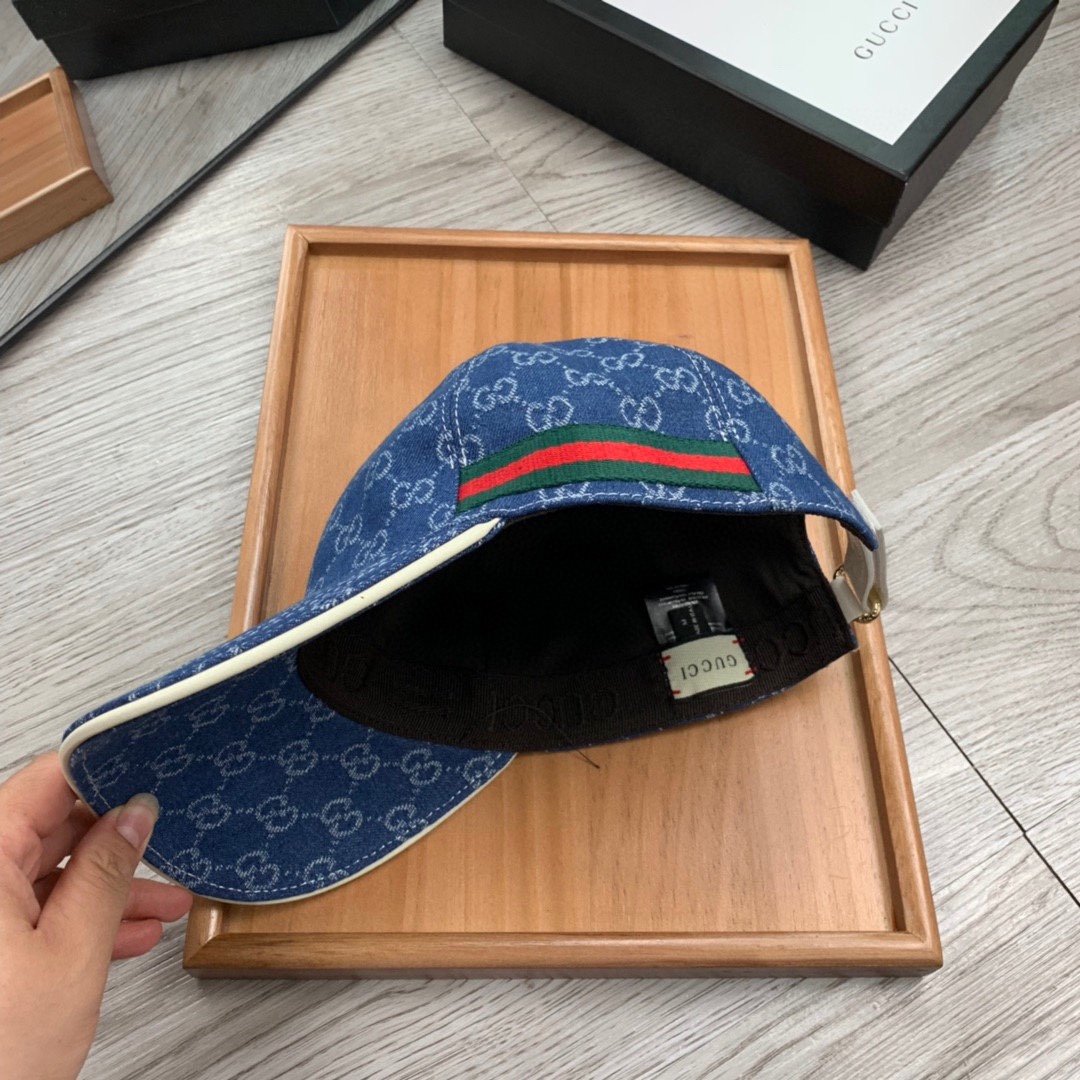 Gucci Canvas Baseball Cap Blue - Soul Replicas