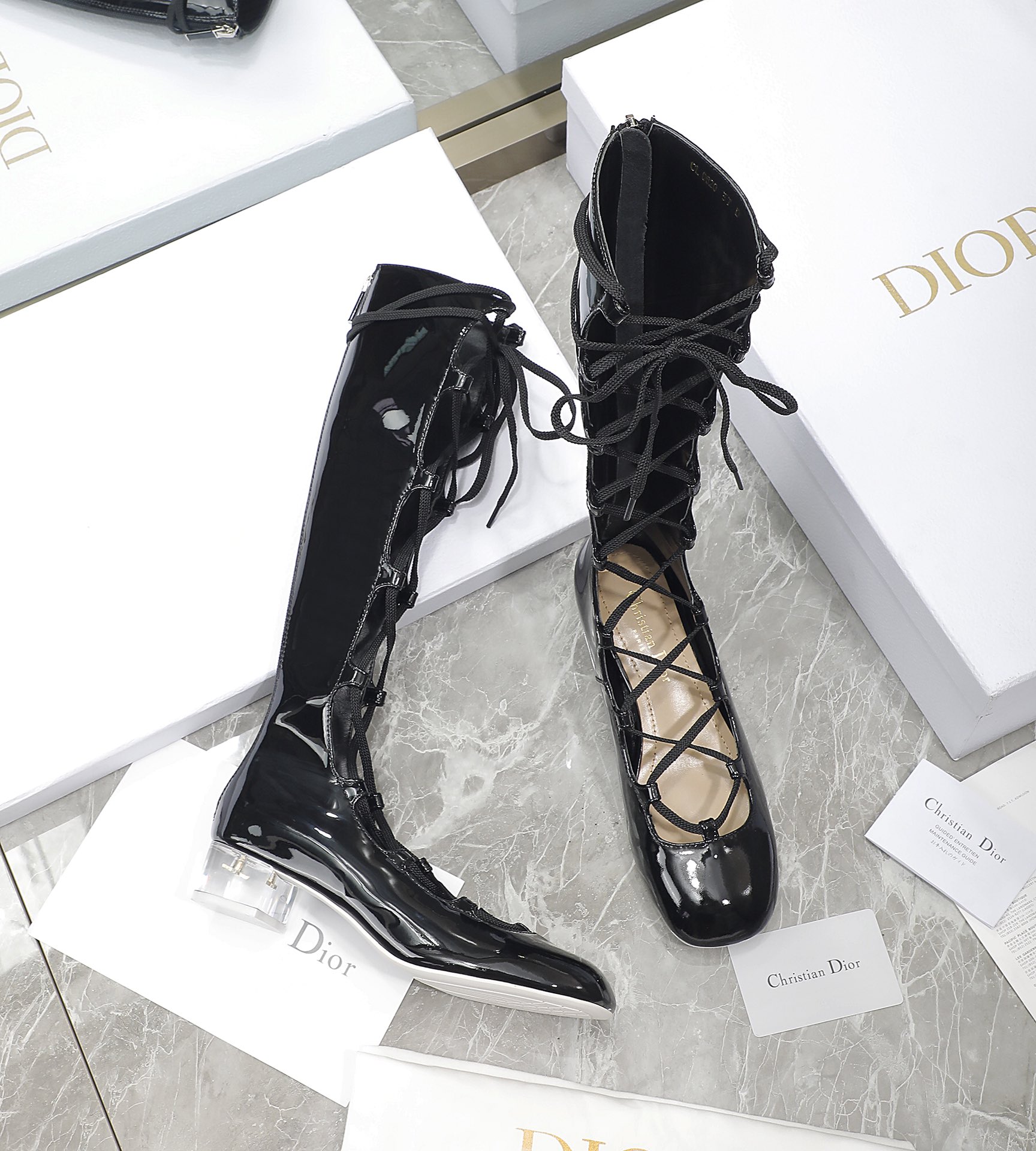 Christian Dior Women's Dior Arty Ankle Boots Black For Women CD 8in/20.5 cm - Soul Replicas