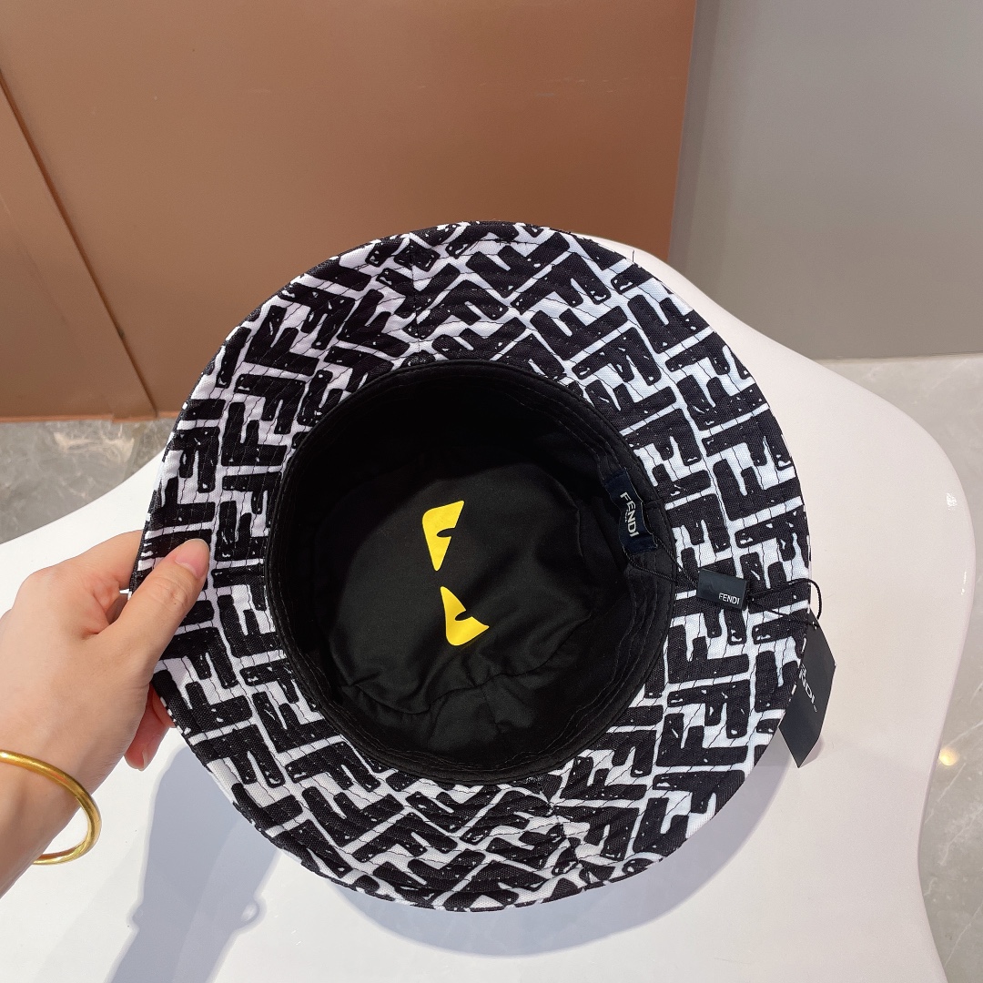 Fendi Denim Bucket Hat Black Fendi Hat - Soul Replicas