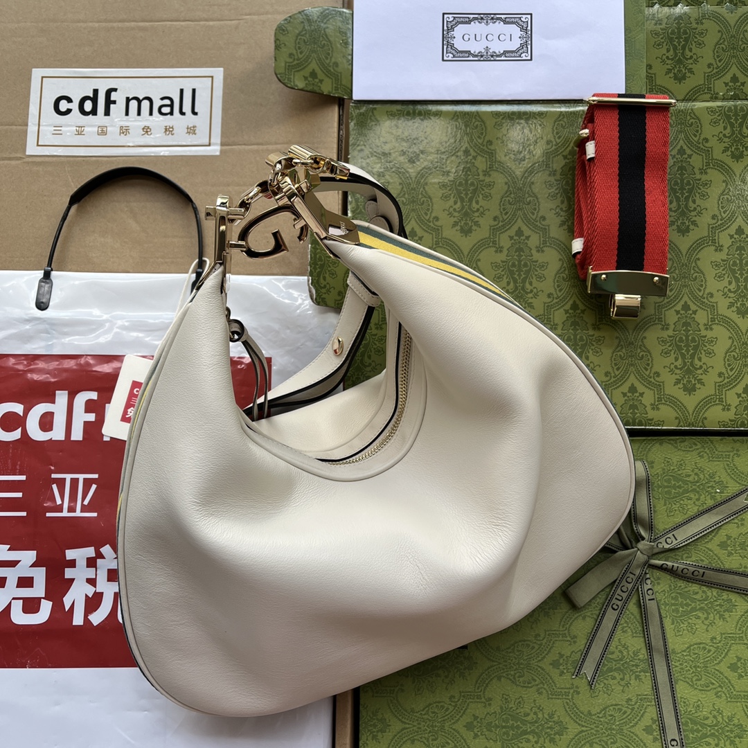 Gucci Atache Large Shoulder Bag White For Women. Women-s Bags 13.8in/35cm Gucci‎ ‎‎702823 UXWBG 9109 - Soul Replicas