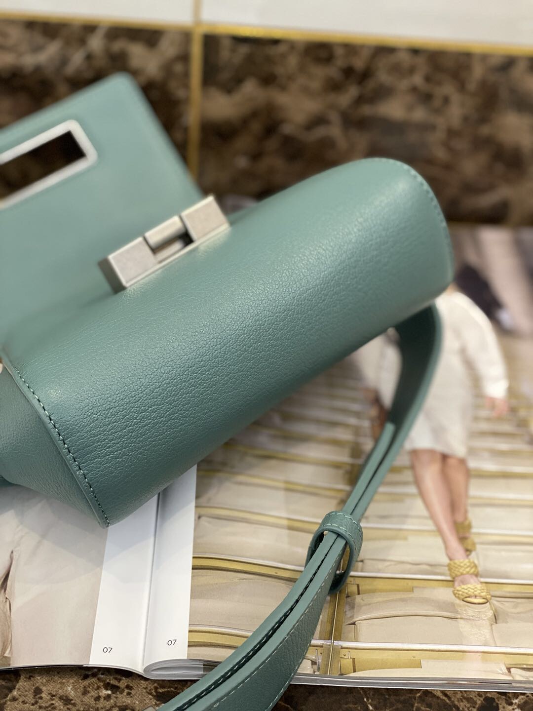 Bottega Veneta Handle Bag Blue. For Women. Women-s Bags 8.5in/21.5cm - Soul Replicas