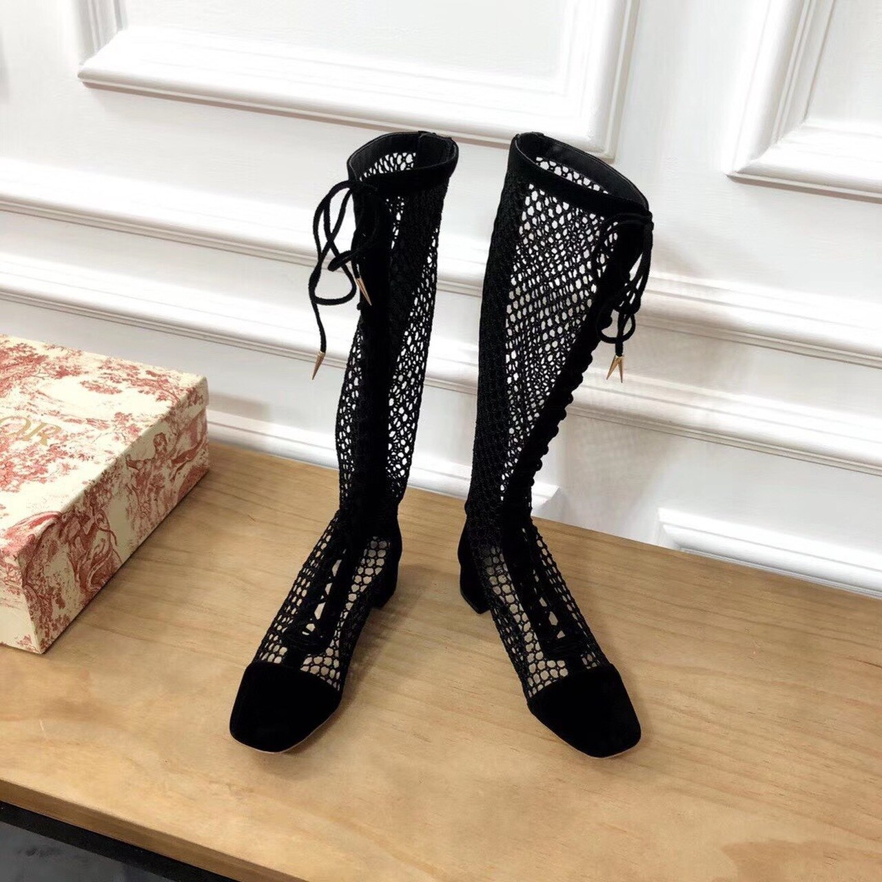 Christian Dior Naughtily-D Knee-High Boots Black For Women CD - Soul Replicas