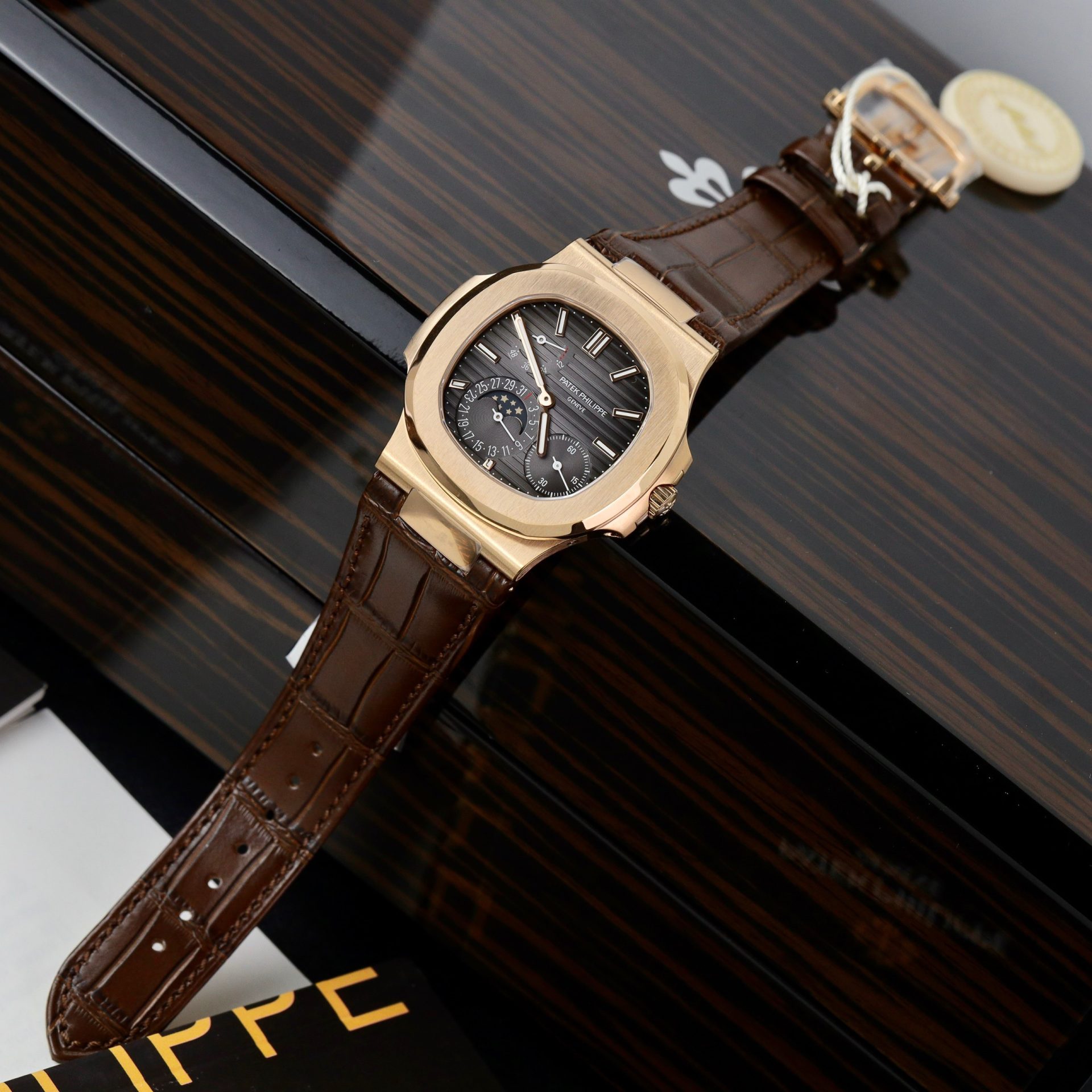 Patek Philippe Replica Watch Nautilus 5712R Rose Gold PPF Factory 40mm - Soul Replicas