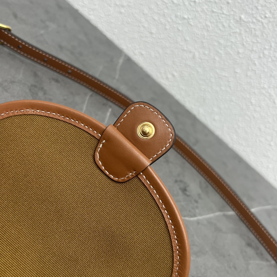 Celine Mini Besace In Triomphe Canvas With Triomphe Heart Embroidery Brown For Women 6in/15cm 196702ECK.04LU - Soul Replicas