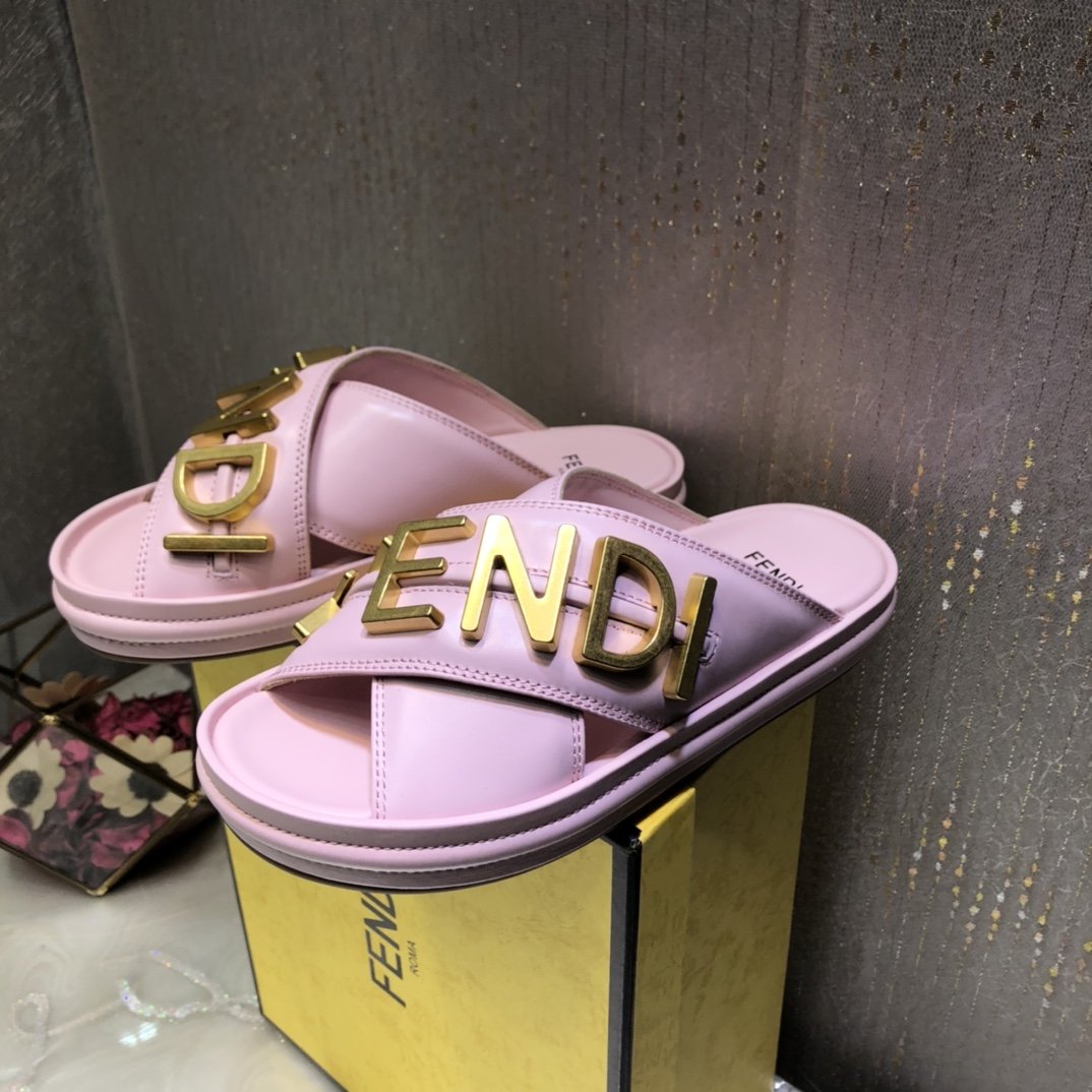 Fendi Fendigraphy Pink Slides For Women 8X8289AI1RF1H1M - Soul Replicas