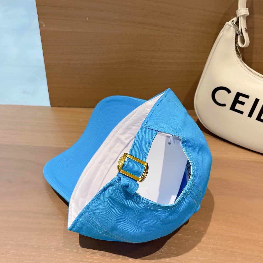 Celine Baseball Cap In Cotton Blue - Soul Replicas