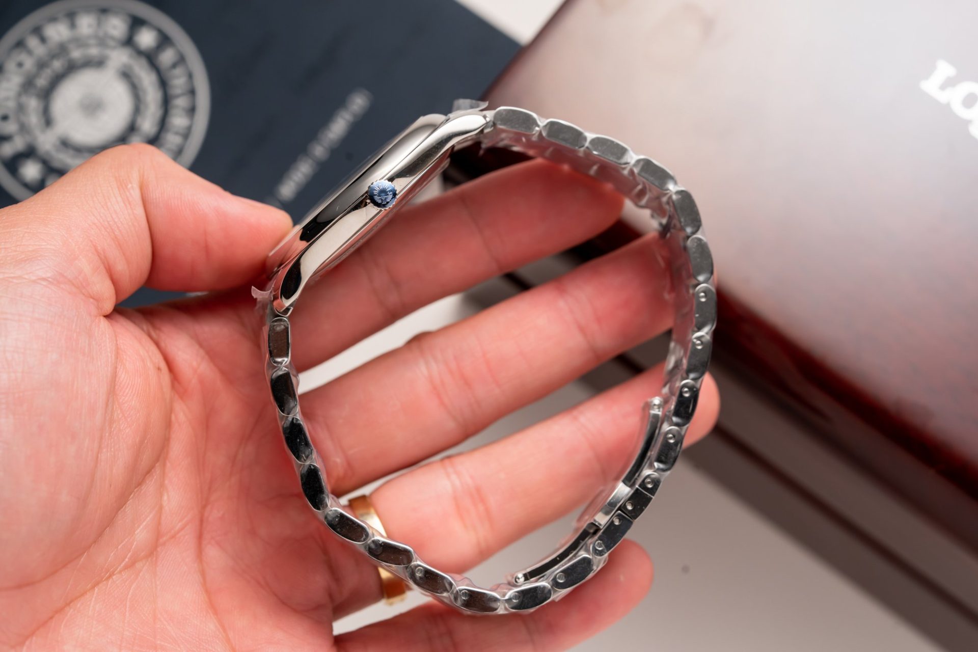 Longines Replica Watches Lyre L4.961.4.92.6 Blue Dial Metal Wire 40mm - Soul Replicas