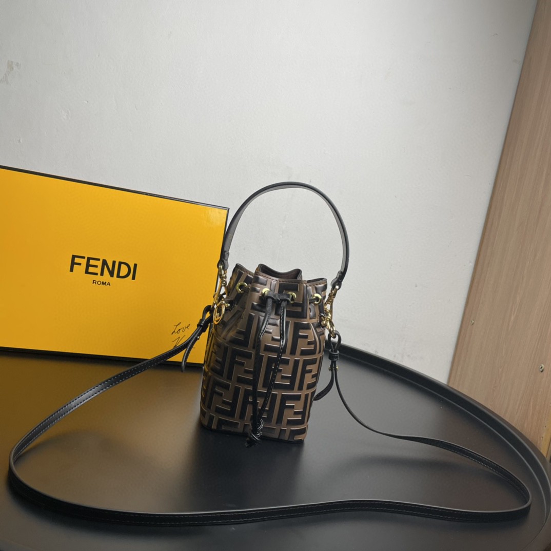 Fendi Mon Tresor Brown Mini Bag For Woman 18cm/7in 8BS010A659F13VK - Soul Replicas