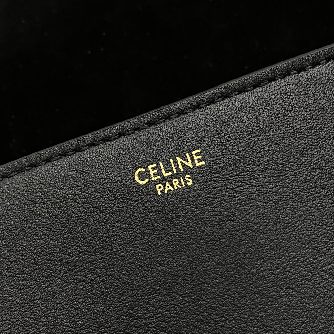 Celine Folco Cuir Triomphe Black For Women 7in/19cm 198263DU3.38NO - Soul Replicas