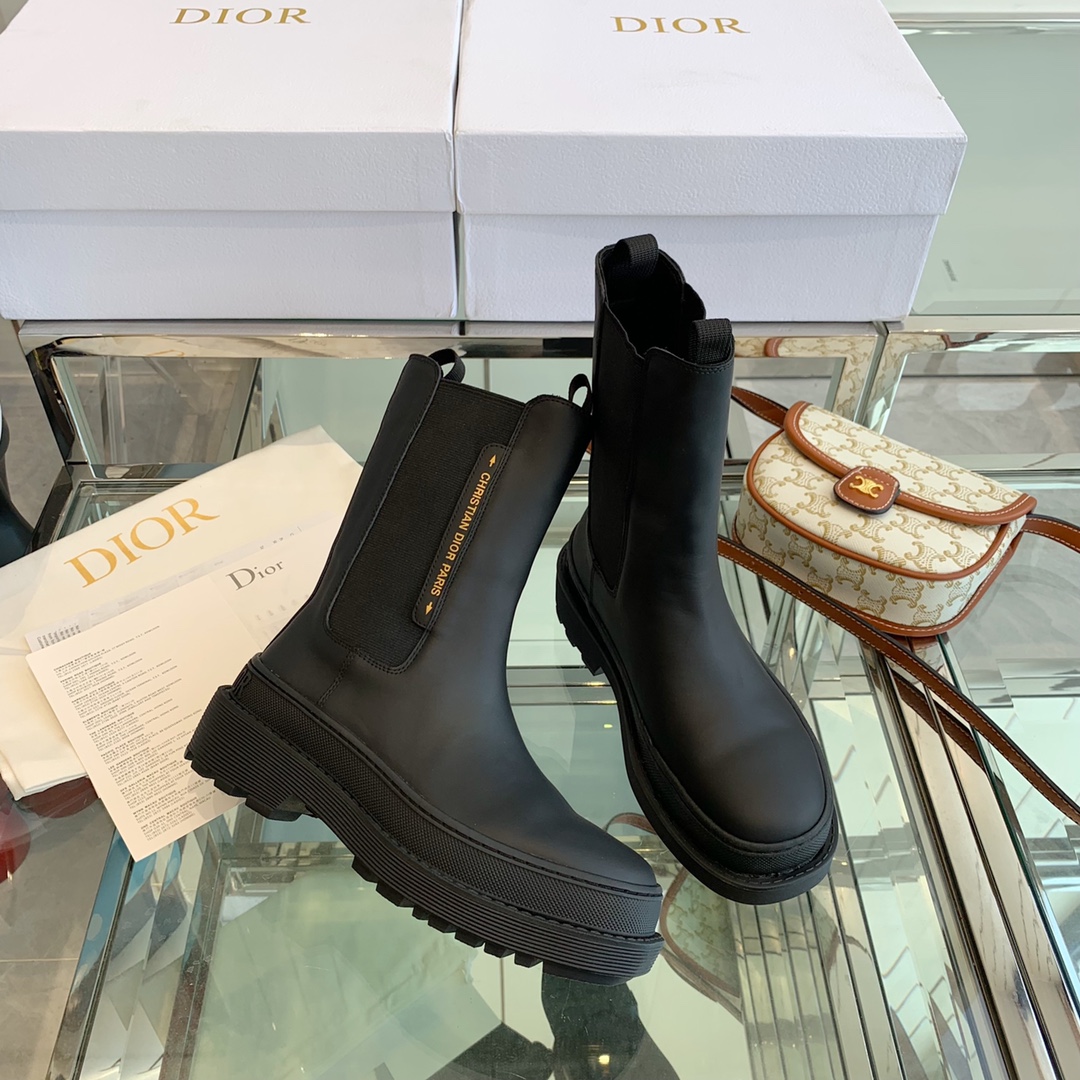 Christian Diorcamp Ankle Boot Black Rubber and Neoprene Black For Women CD - Soul Replicas