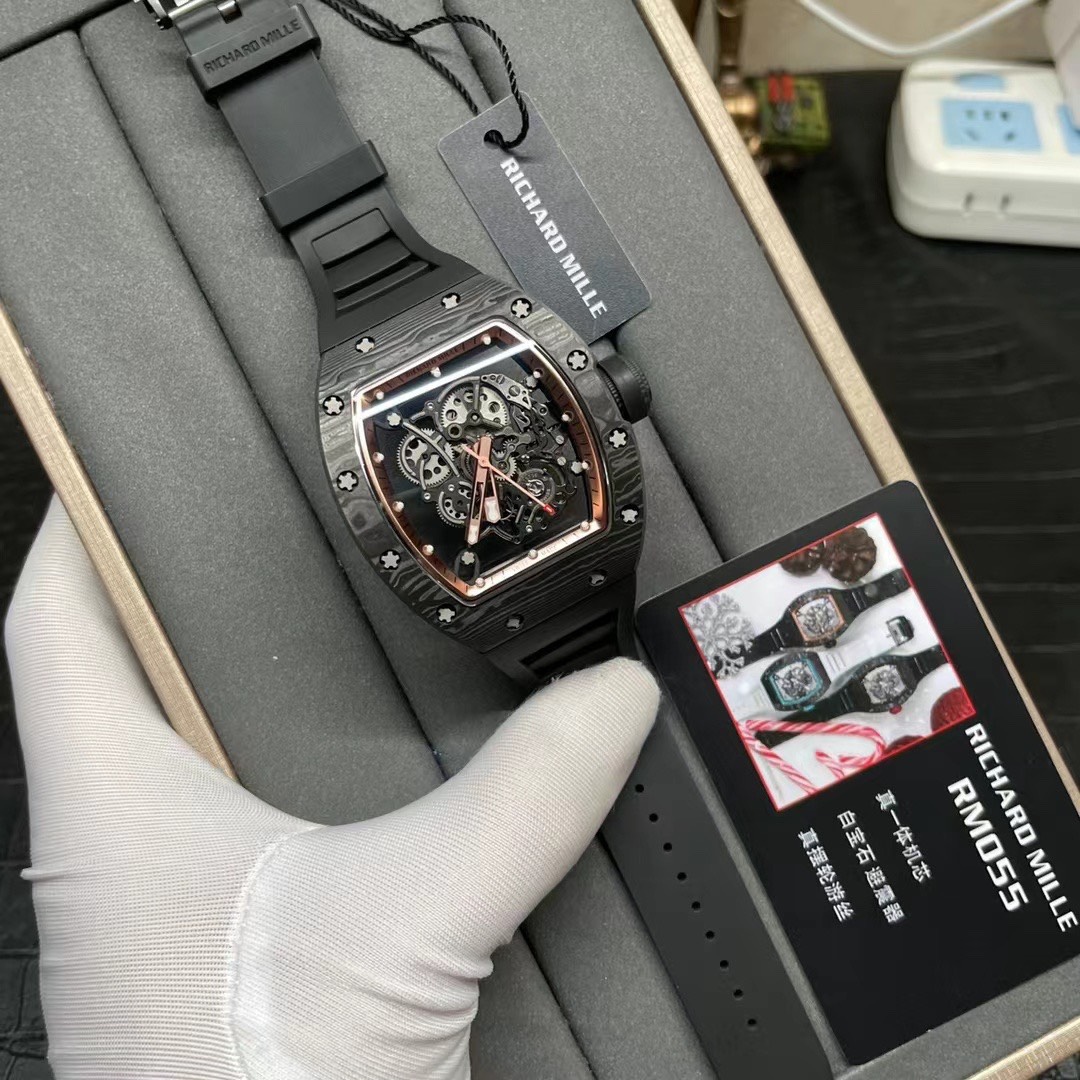 Richard Mille RM055 Carbon NTPT Replica 1:1 Watch Black BBR 45mm - Soul Replicas
