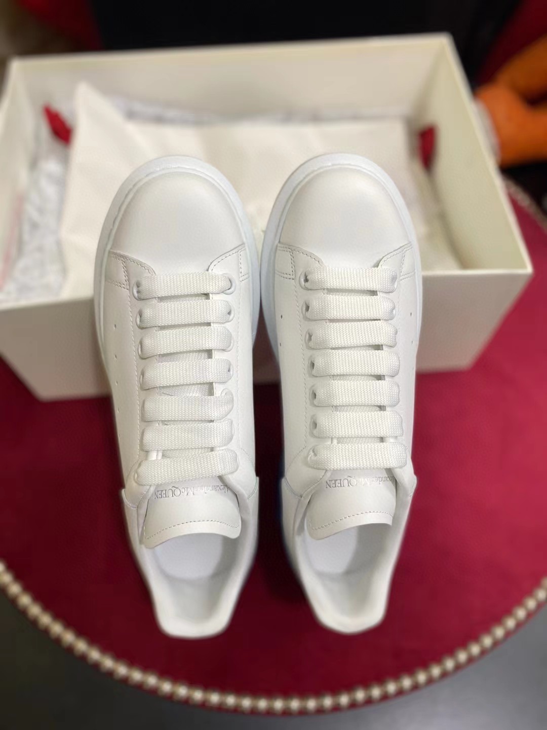 Alexander McQueen Oversized Sneaker White/PiNike For Women - Soul Replicas