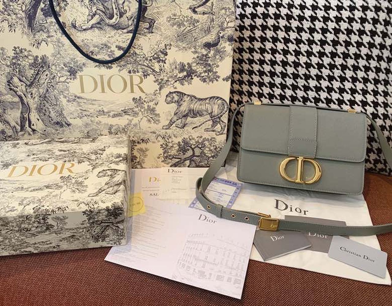 Christian Dior Medium 30 Montaigne Bag Blue-Gray Box For Women 24cm/9in CD - Soul Replicas