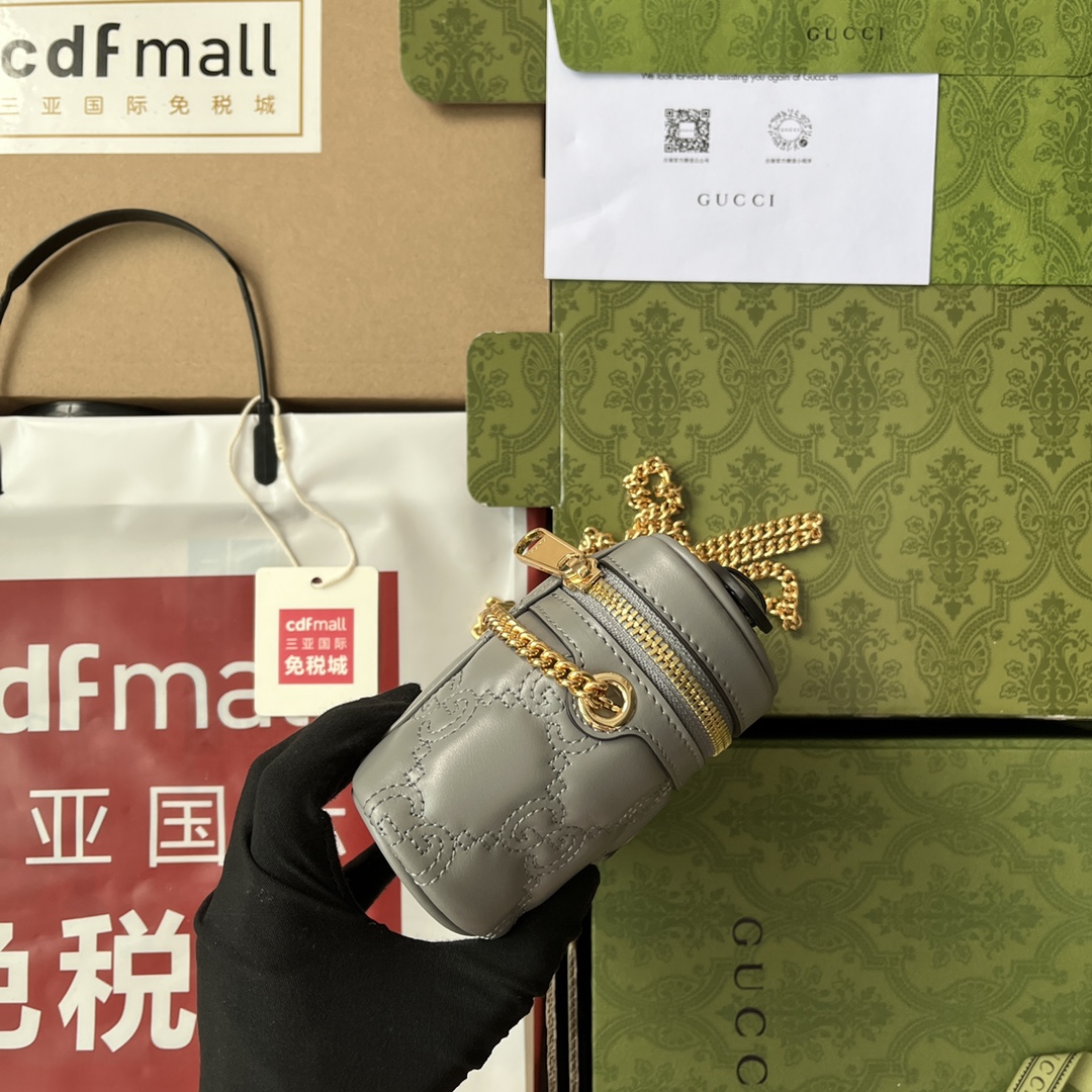 Gucci Quilted Gucci Mini Handbag Gray For Women. Women-s Bags 6.3in/16cm Gucci 723770 UM8IG 1275 - Soul Replicas