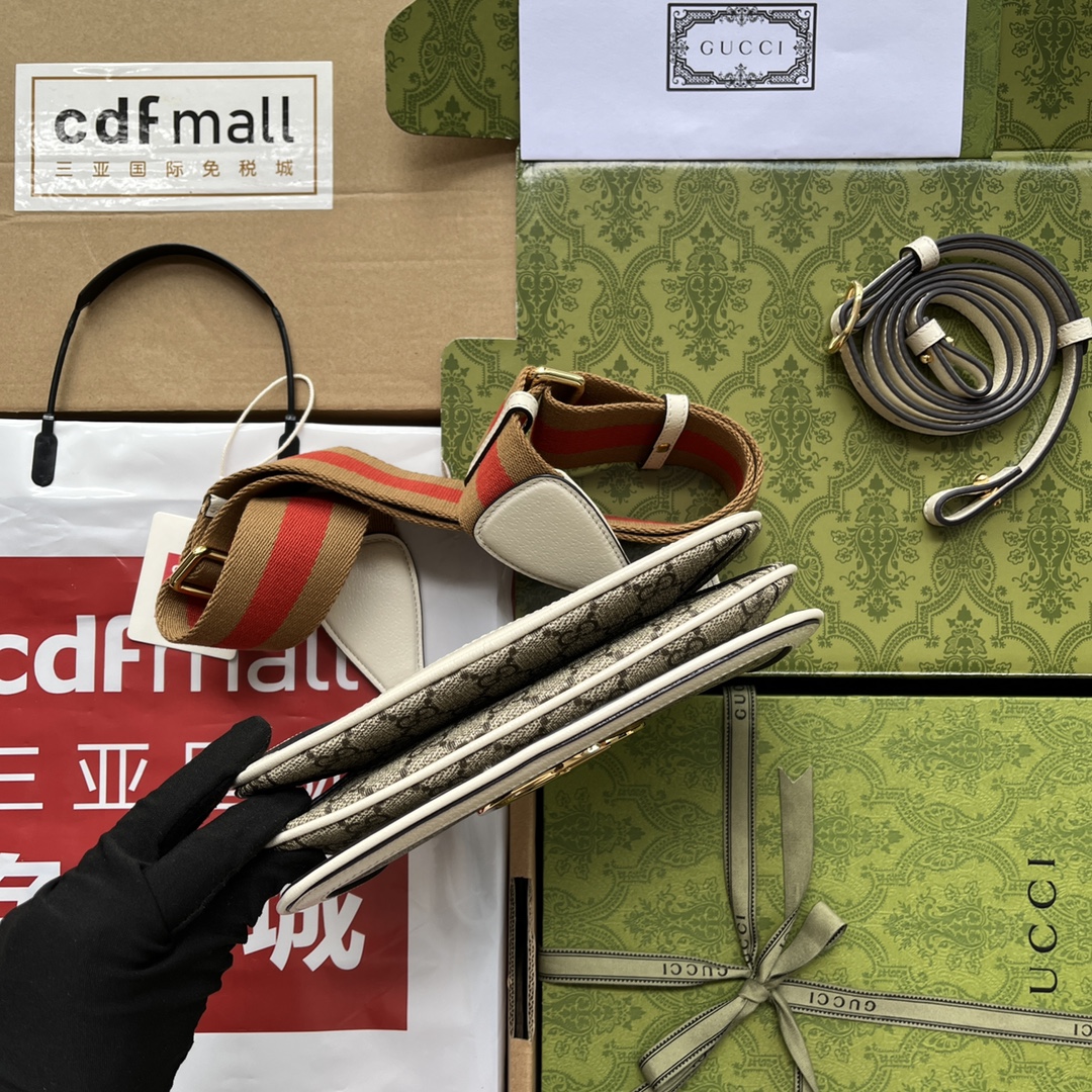 Gucci Blondie Mini Bag Brown And White For Women. Women-s Bags 8.7in/22cm Gucci - Soul Replicas