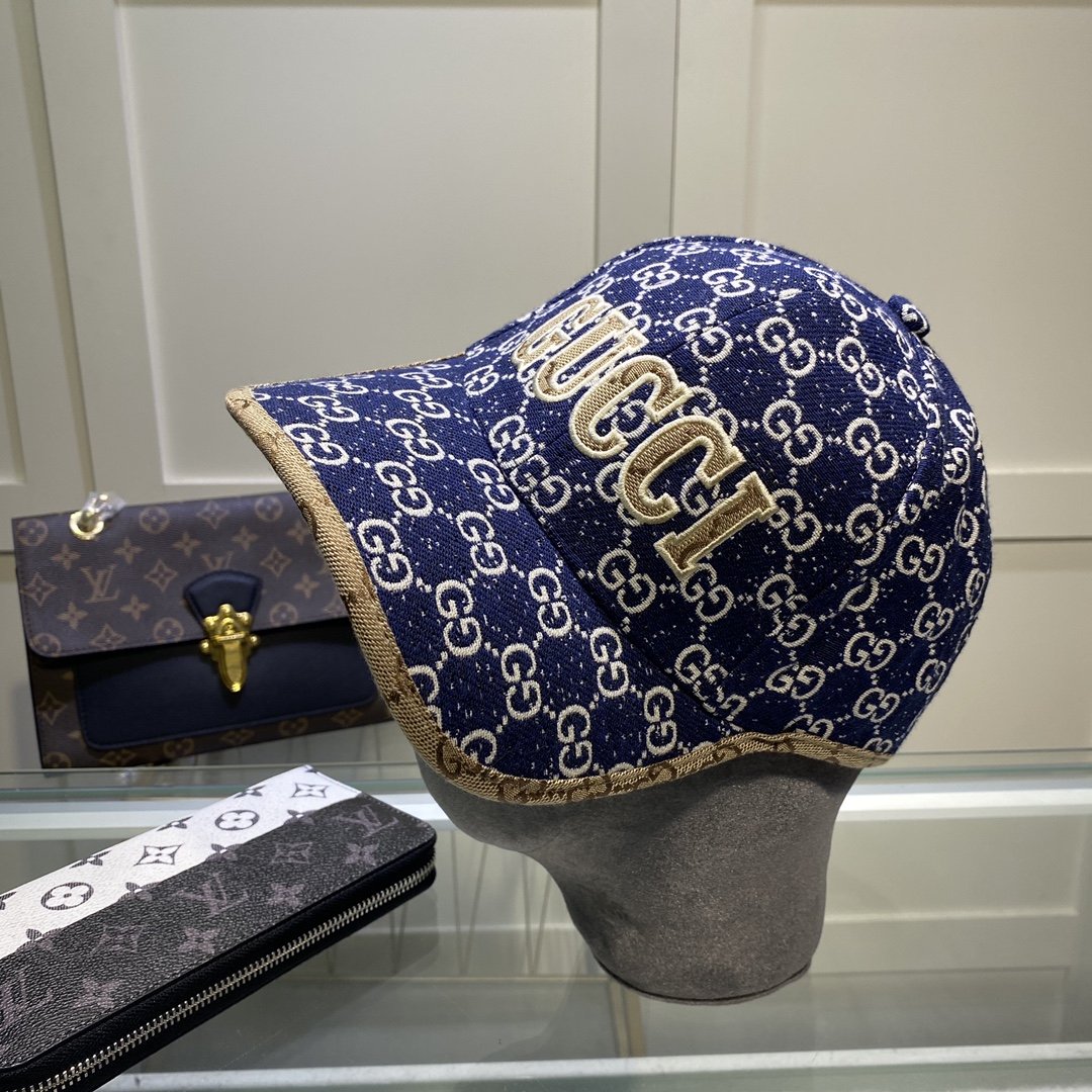 Gucci Canvas Baseball Cap Blue - Soul Replicas