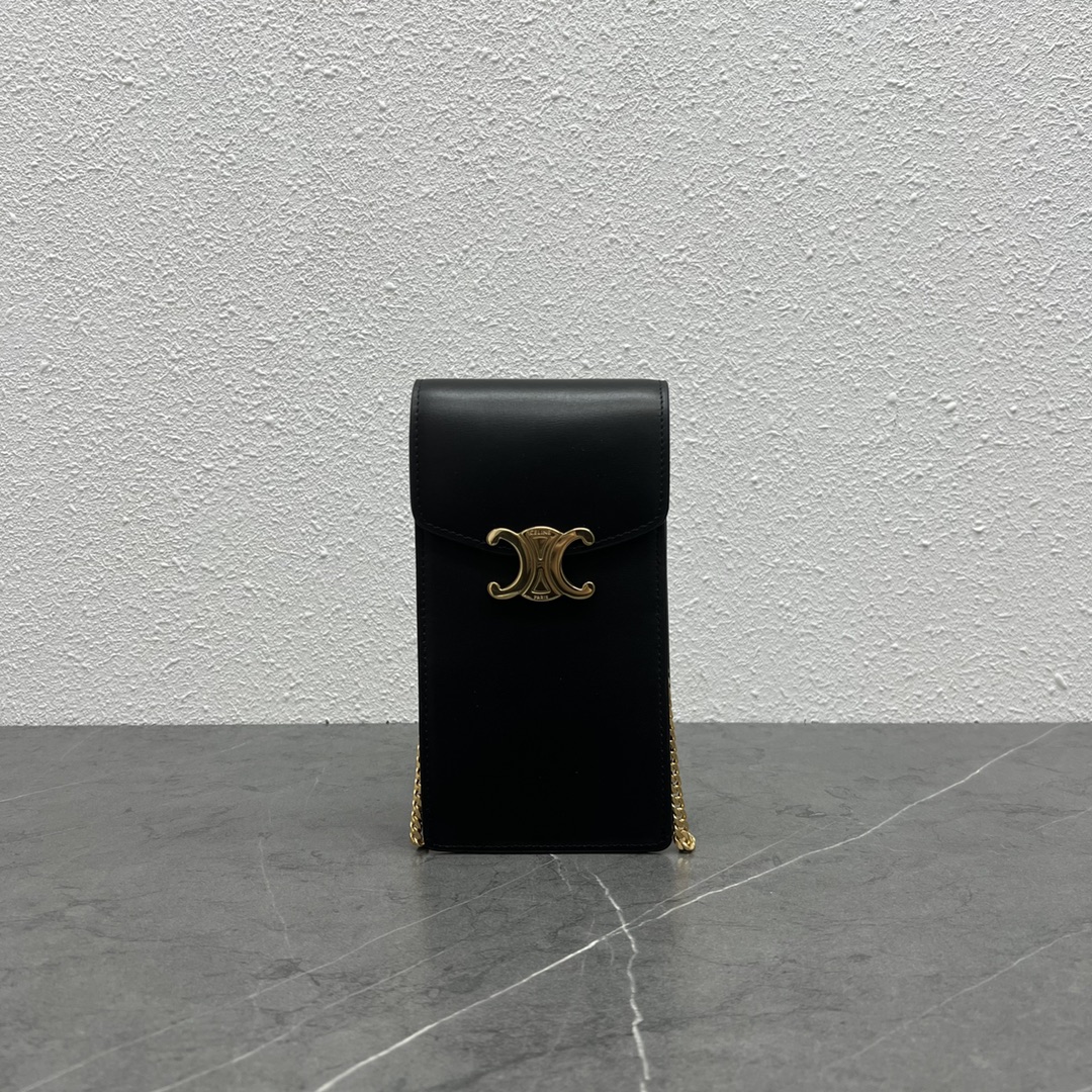 Celine Vertical Phone Pouch Black For Women 6in/19cm 10J133DPV.38NO - Soul Replicas