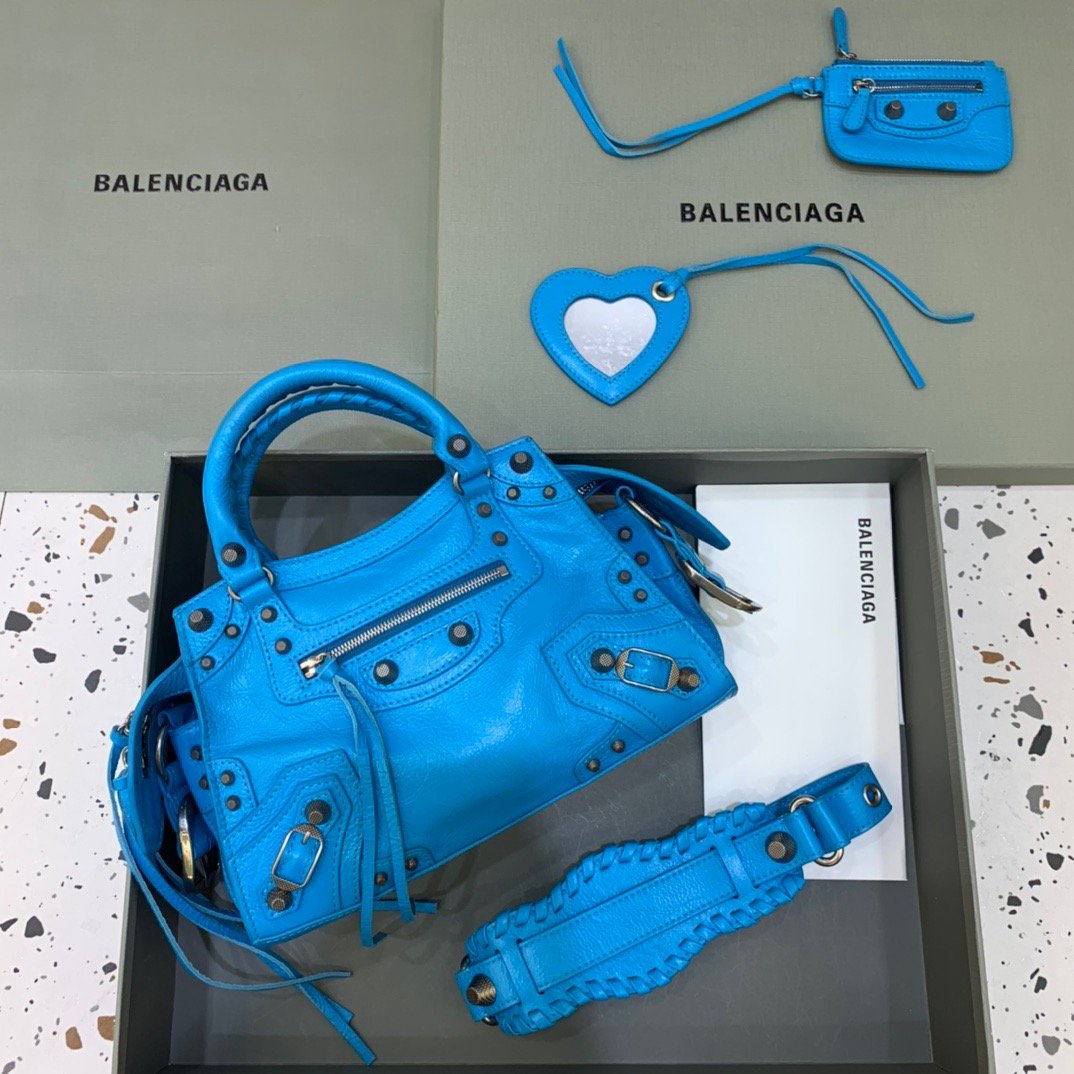 Balenciaga Neo Cagole XS Handbag In Blue. For Women. Women-s Bags 10.2in/26cm - Soul Replicas