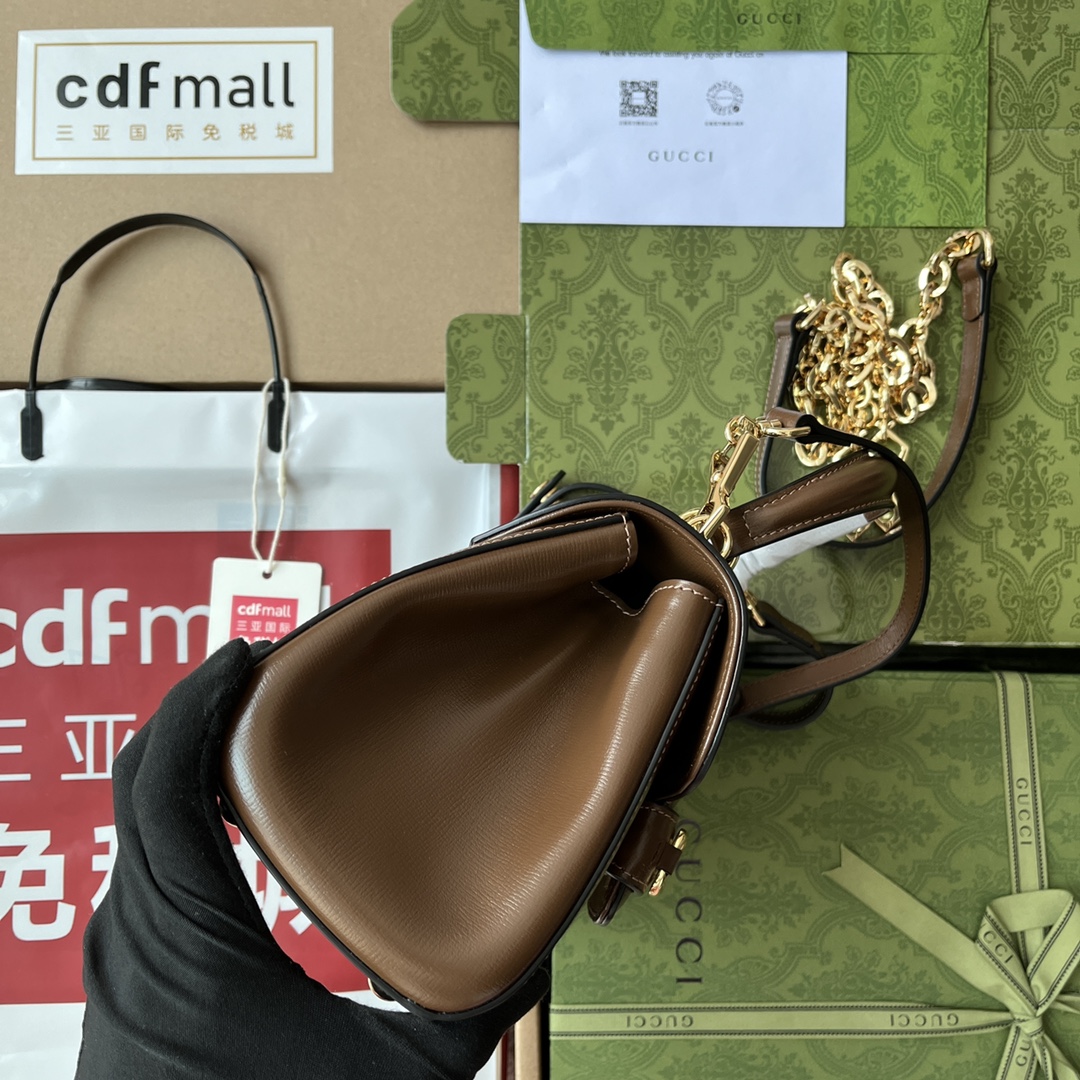 Gucci Ophidia Gucci Horsebit 1955 Mini Bag Brown For Women. Women-s Bags 8.6in/22cm Gucci 703848 AAA7G 2361 - Soul Replicas