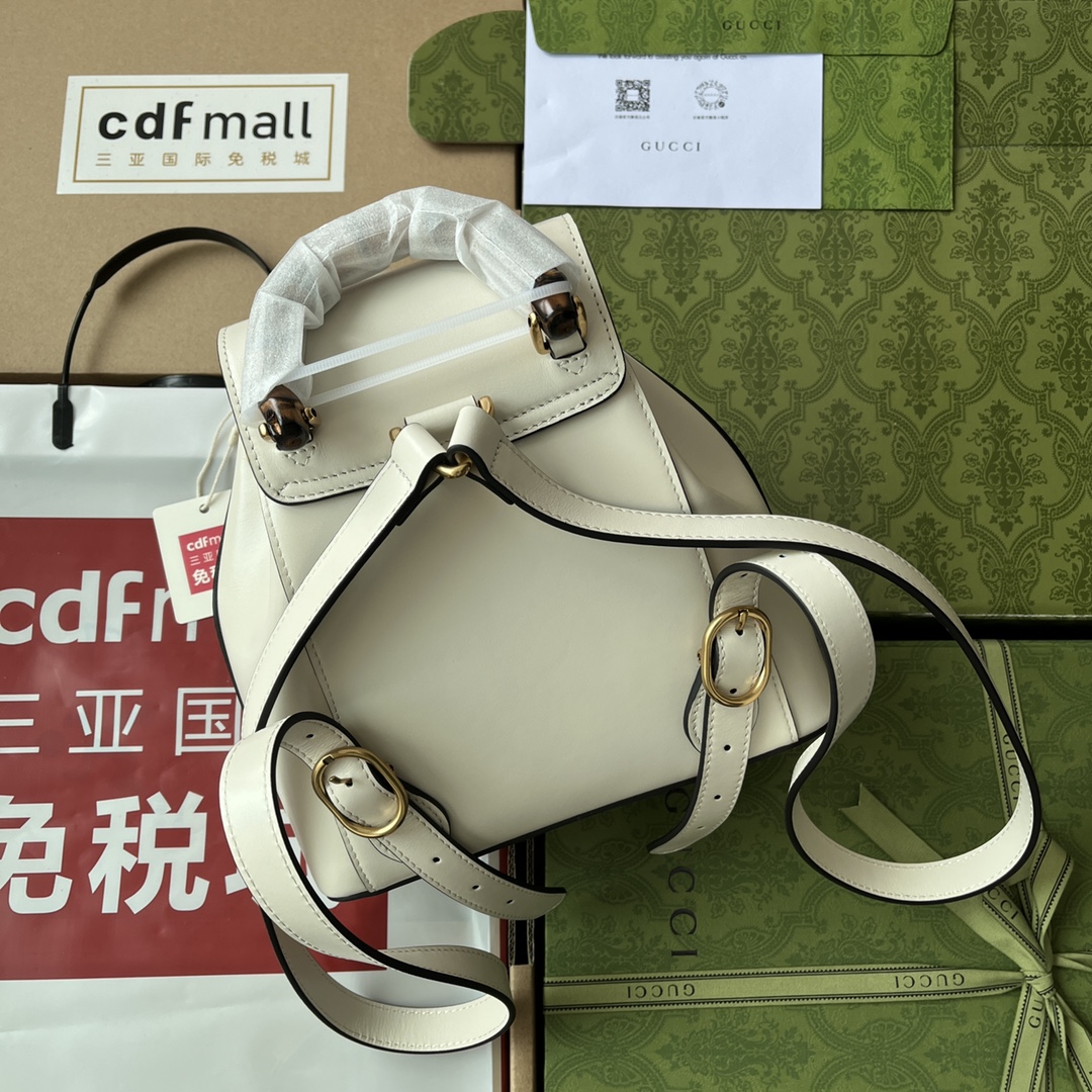 Gucci Bamboo Small Backpack White For Women. Women-s Bags 8.6in/22cm Gucci ‎‎702101 UZY0T 9022 - Soul Replicas