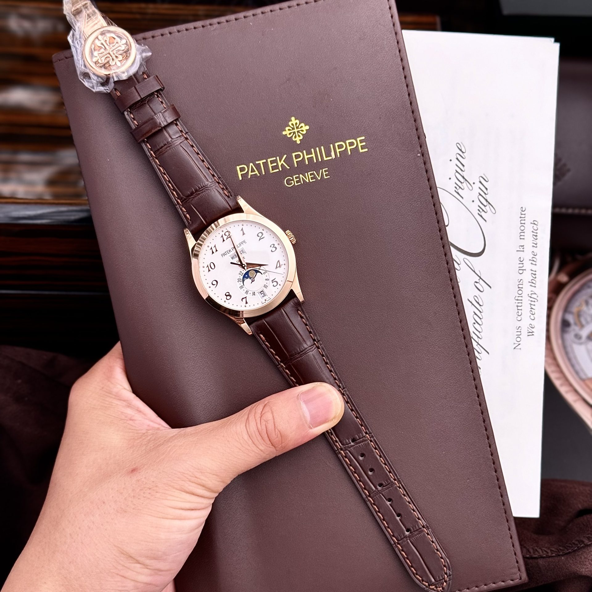 Patek Philippe Replica Watches Complications 5396R White Dial Leather Strap 38.5mm - Soul Replicas