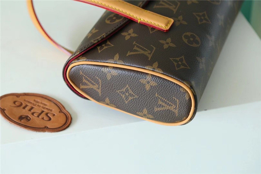 Louis Vuitton Monogram Sonatine Handbag Monogram Canvas For Women Brown 11.4in/29cm LV M51902 - Soul Replicas