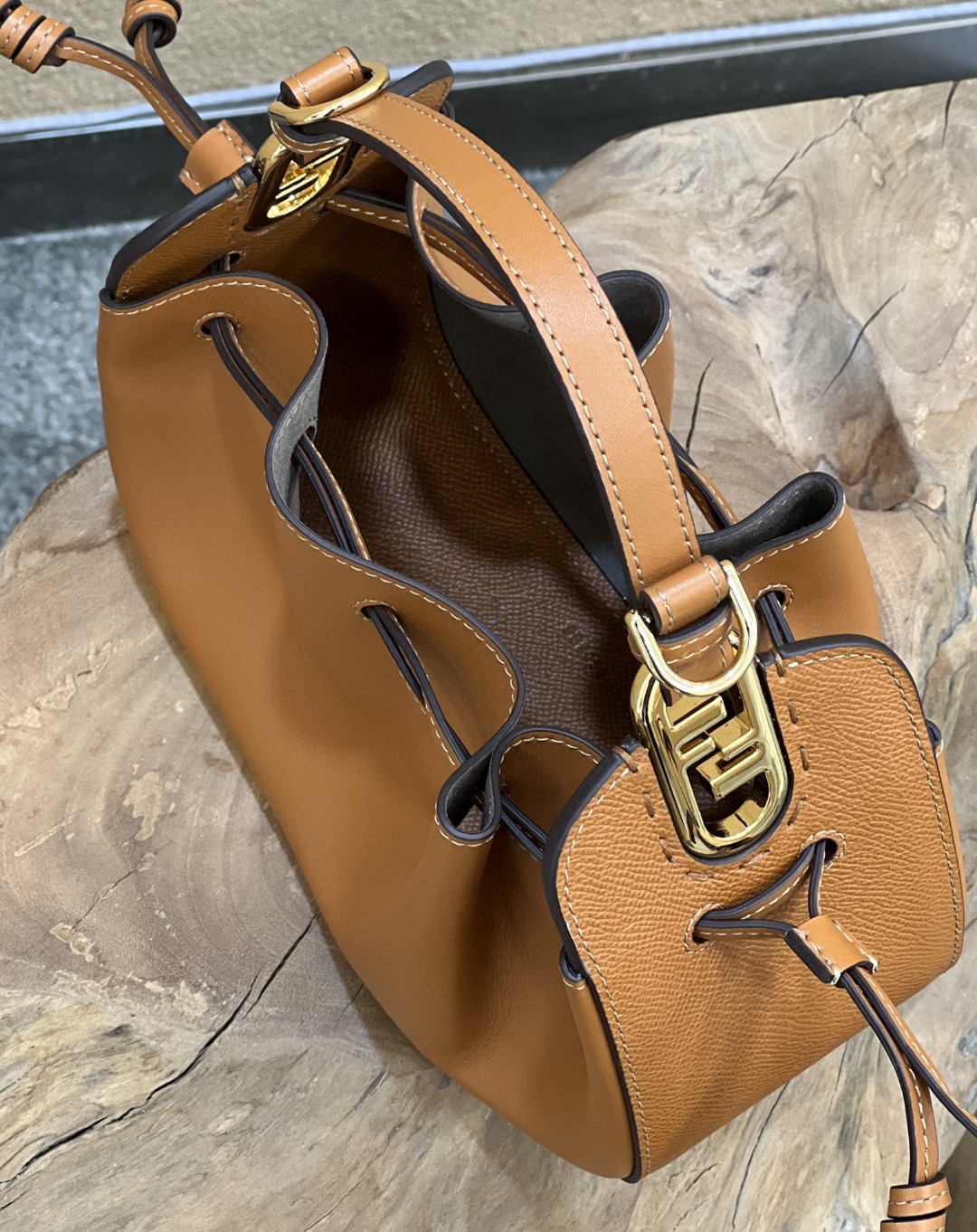 Fendi Pomodorino Brown Mini Bag For Woman 17cm/6.5in - Soul Replicas