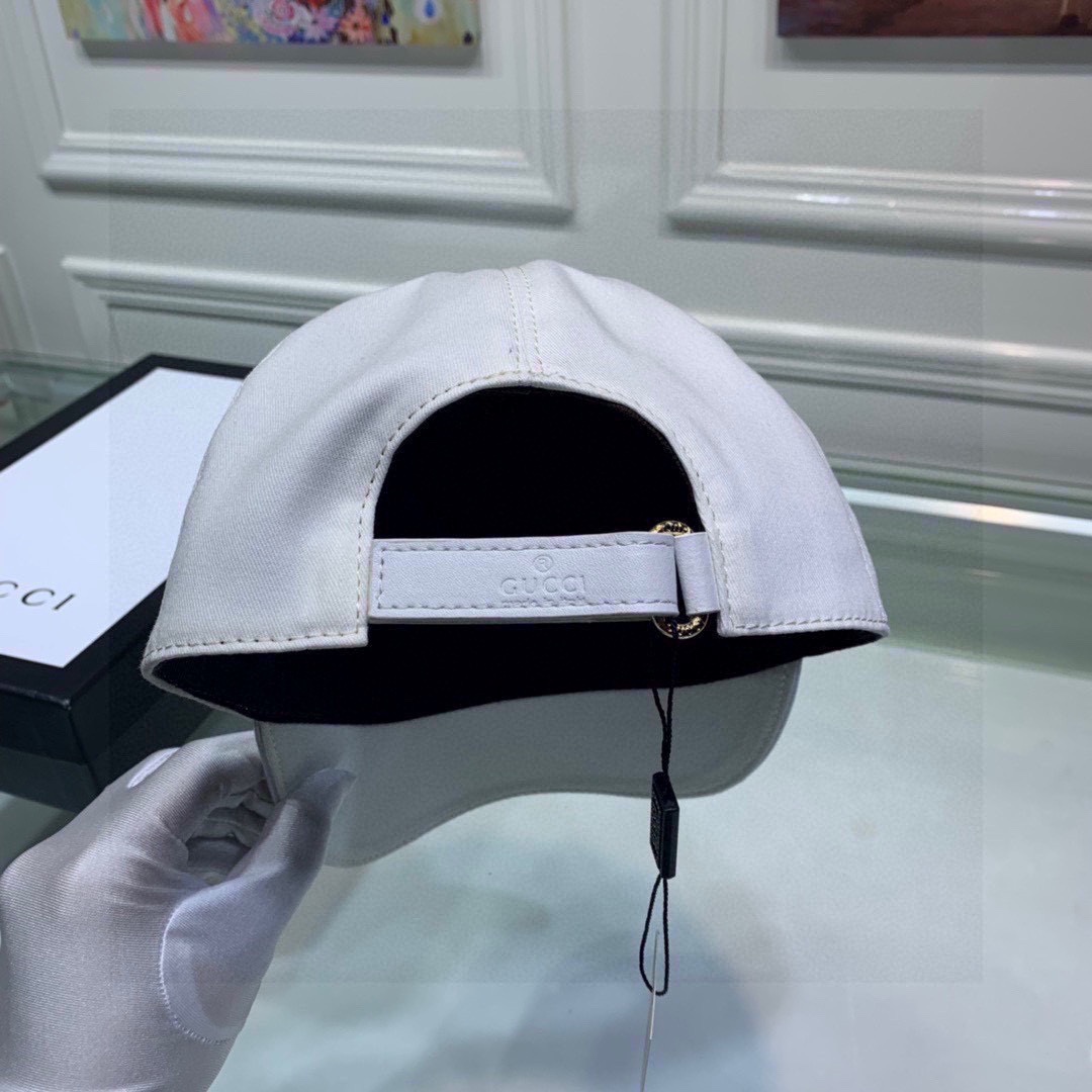 Gucci Bambi Embroidered Baseball Hat White Gucci Hat - Soul Replicas