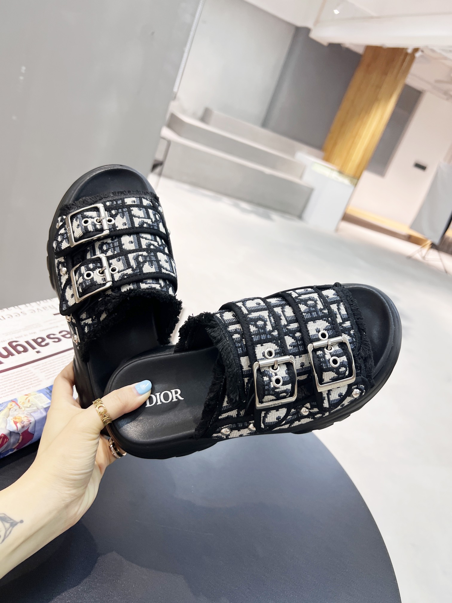 Christian Dior Women's D-Wander Slide Black For Women CD - Soul Replicas