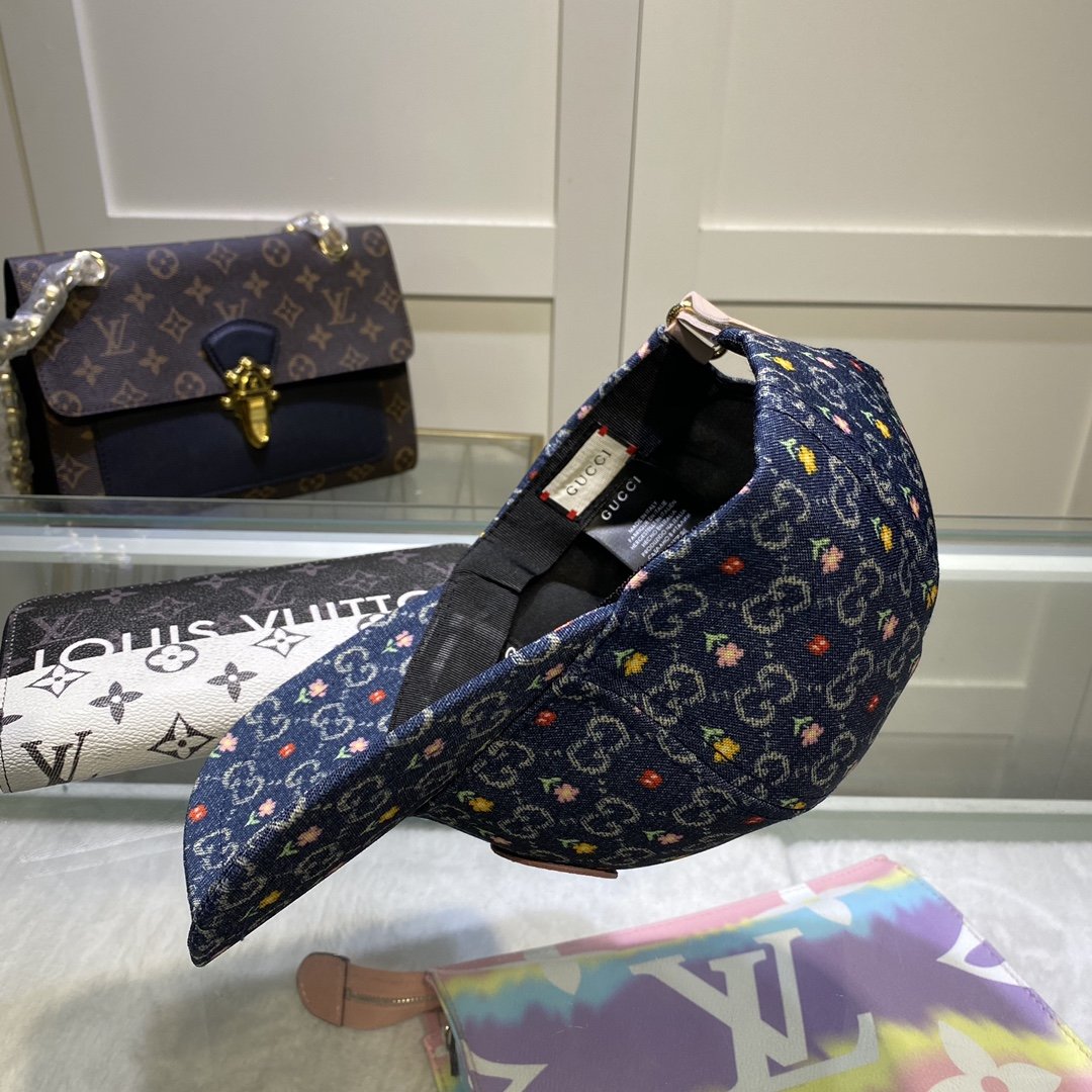 Gucci Canvas Baseball Cap Blue - Soul Replicas