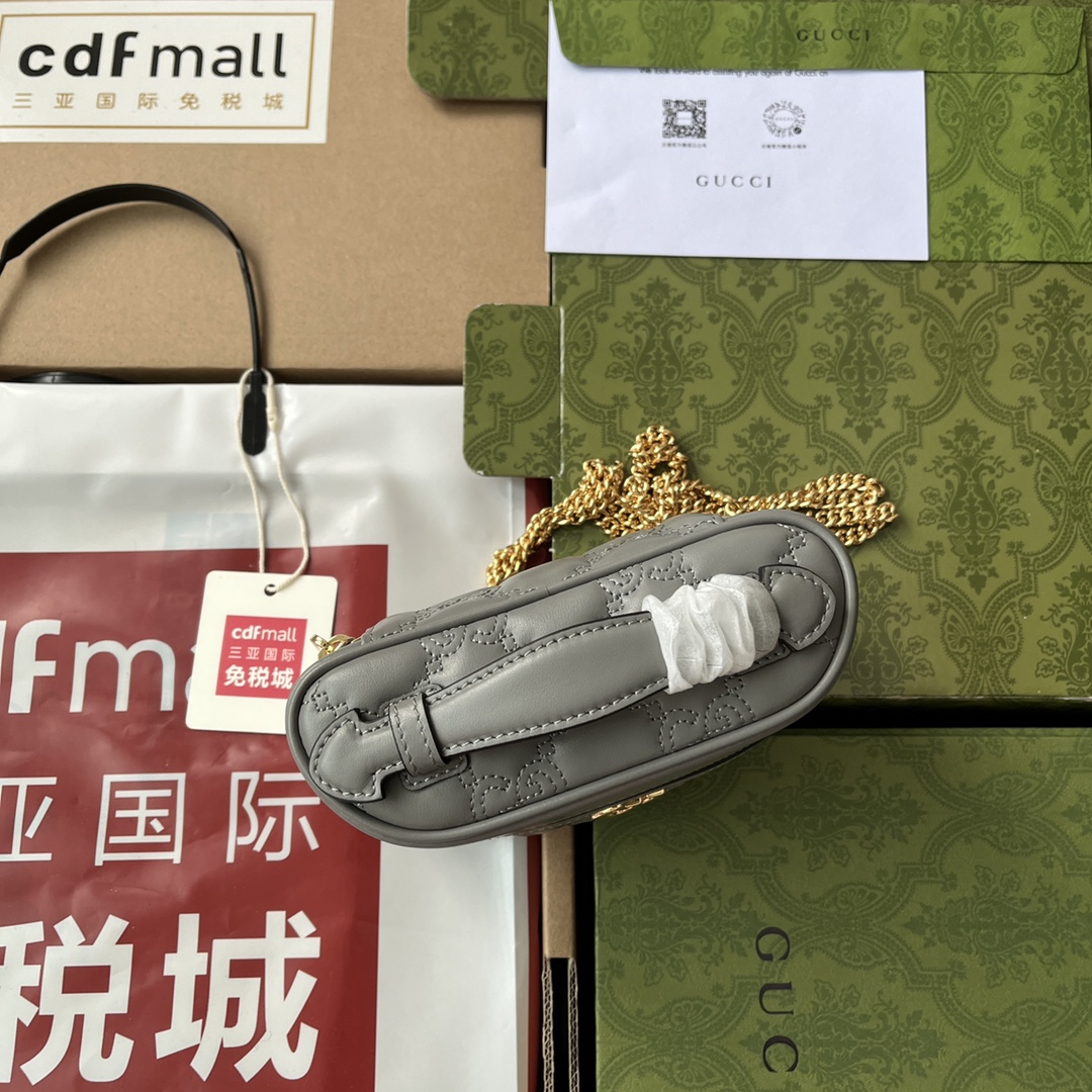 Gucci Quilted Gucci Mini Handbag Gray For Women. Women-s Bags 6.3in/16cm Gucci 723770 UM8IG 1275 - Soul Replicas