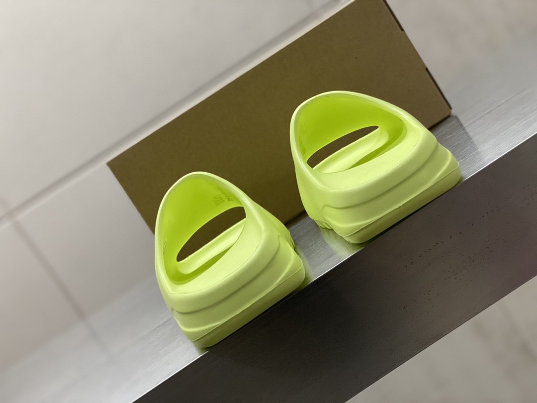 Adidas YZ Slides Glow Green For Women HQ6447 - Soul Replicas
