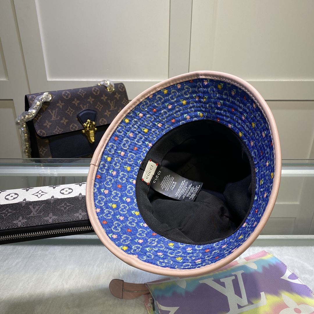 Gucci Canvas Bucket Hat Blue - Soul Replicas