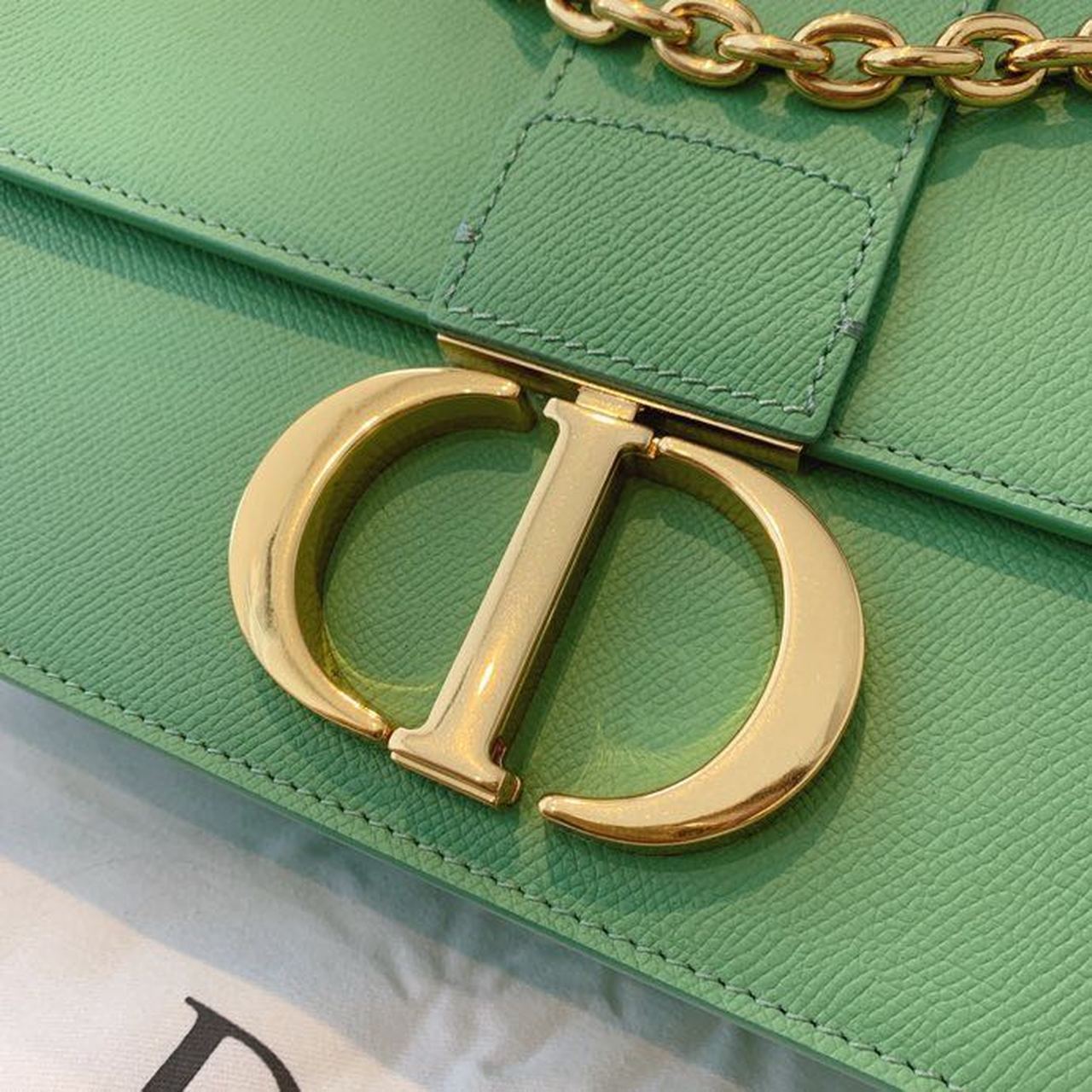 Christian Dior 30 Montaigne Chained Bag Deep Mint Green Box For Women 24cm/9in CD - Soul Replicas