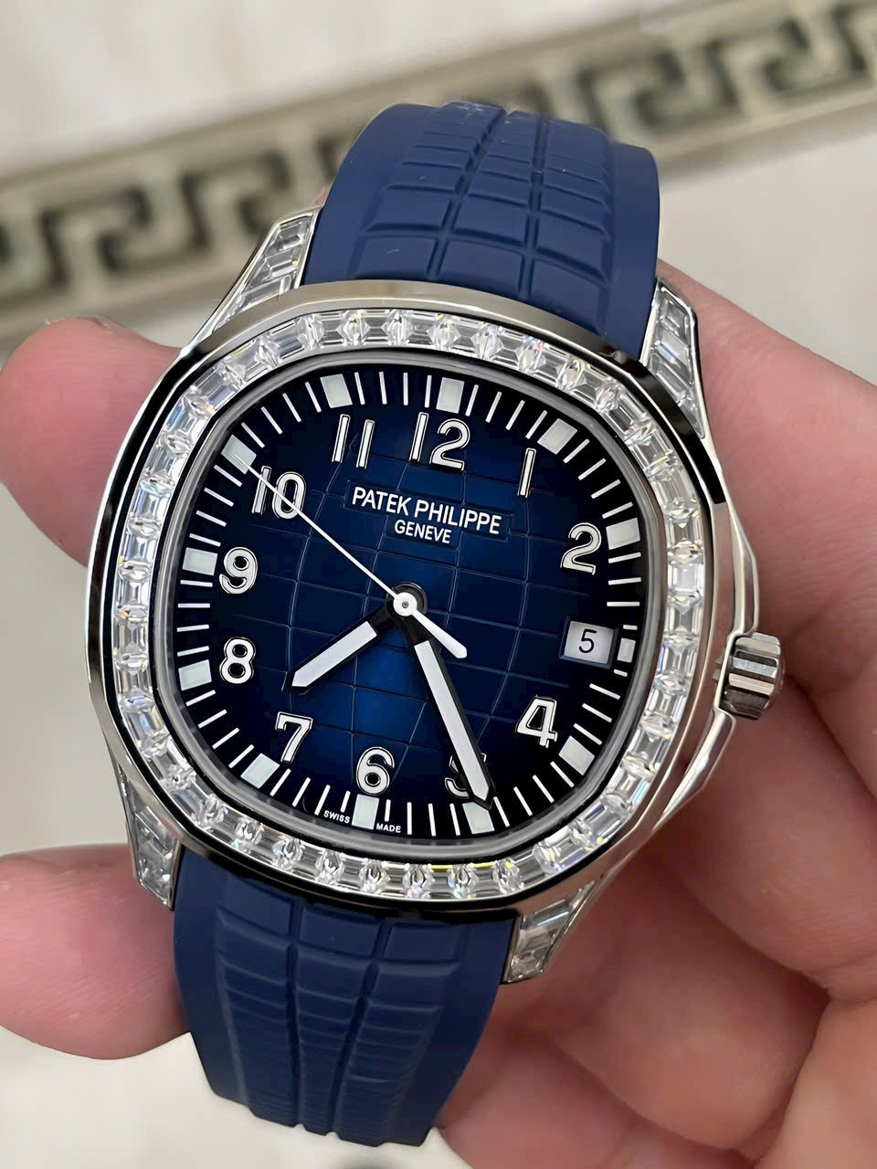Patek Philippe Replica Watches Aquanaut 5168G Blue Rubber Strap GR Factory 42mm - Soul Replicas