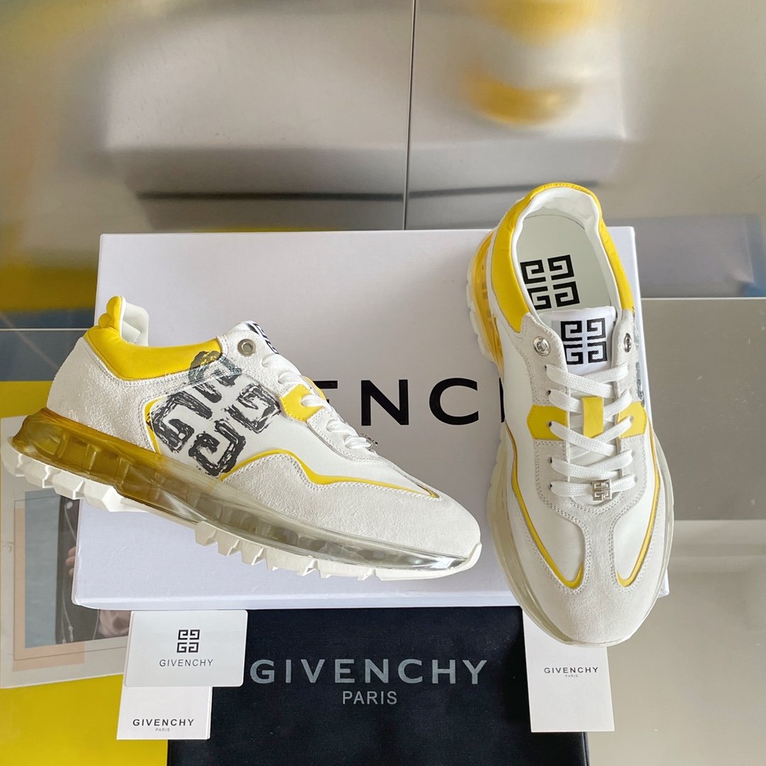 Givenchy Air Cushion Sneakers Yellow For Men GVC - Soul Replicas