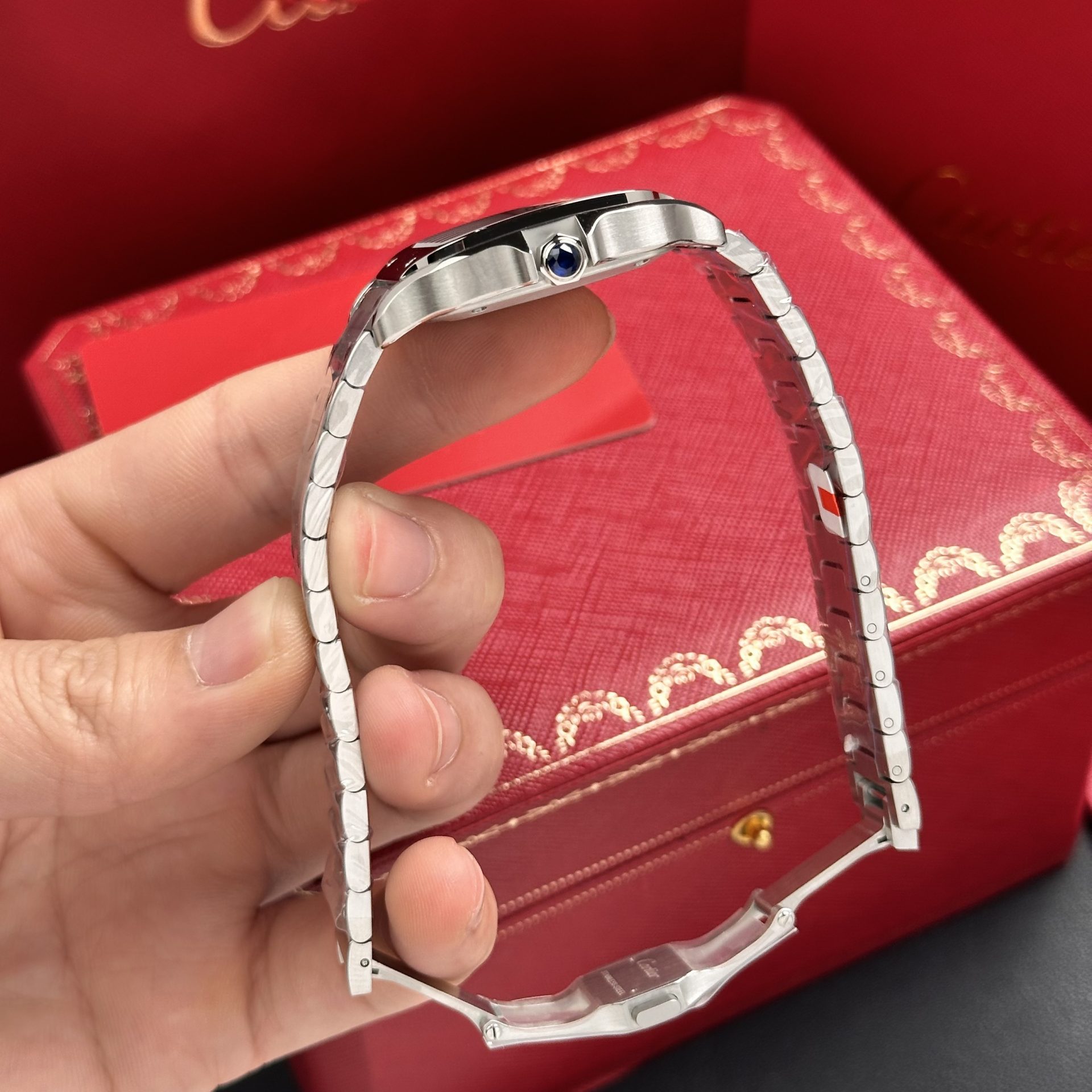 Cartier Replica Watch Santos WSSA0063 Blue Dial BV Factory 35mm - Soul Replicas